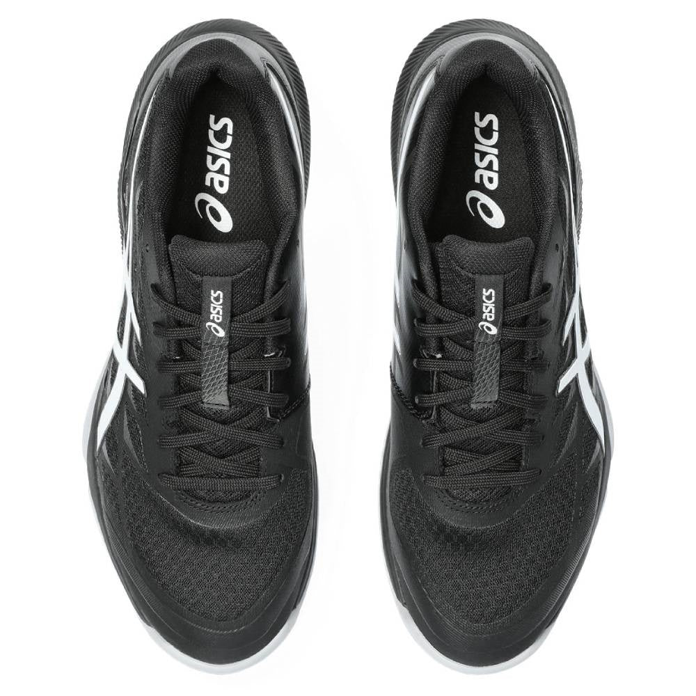 ASICS Gel Tactic 12 Men's Volleyball Shoes - Indoor Court Badminton Squash Shoes for Men - Lightweight Non-Marking Rubber Sole (Black/White) - Perfect for Gym, Sports & Training