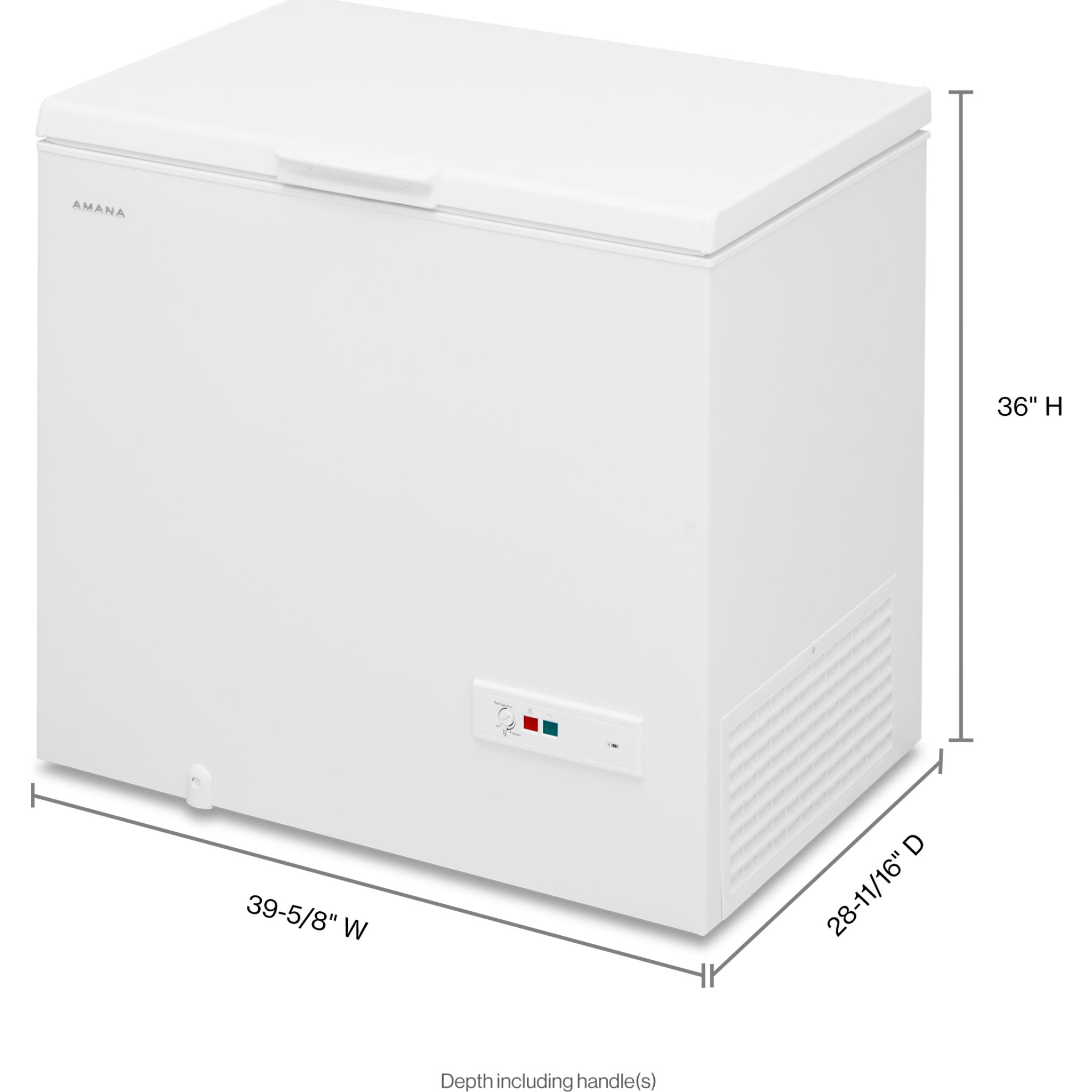 Amana AQC0902LW 9 Cubic Feet Chest Freezer - Energy Efficient White Deep Freezer for Home, Garage & Restaurant Use - Perfect for Frozen Food Storage & Bulk Meal Prep