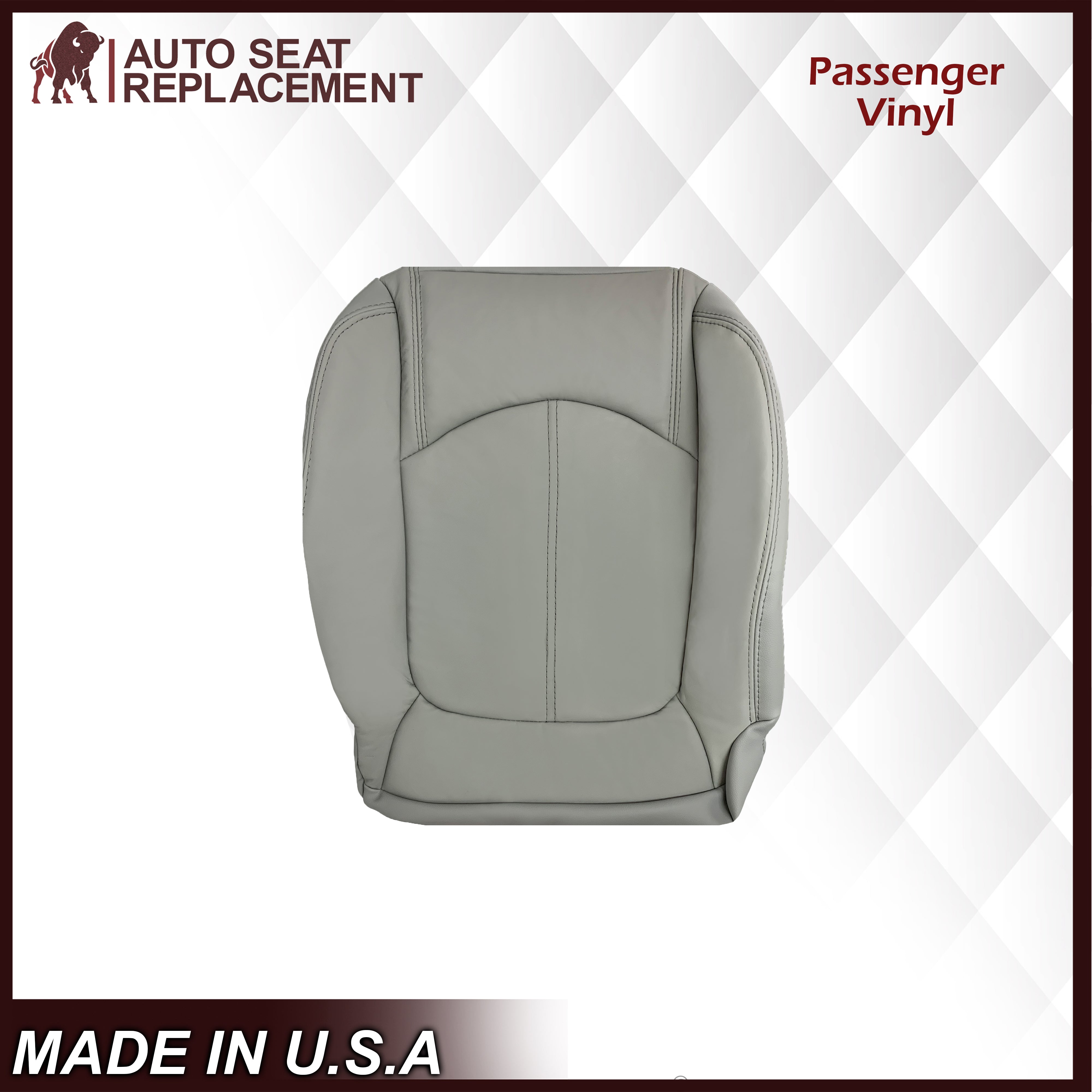 2007-2012 GMC Acadia SLT Custom Fit Seat Covers - Premium Leather or Vinyl Options in Gray | Perfect for Road Trips & Daily Commutes