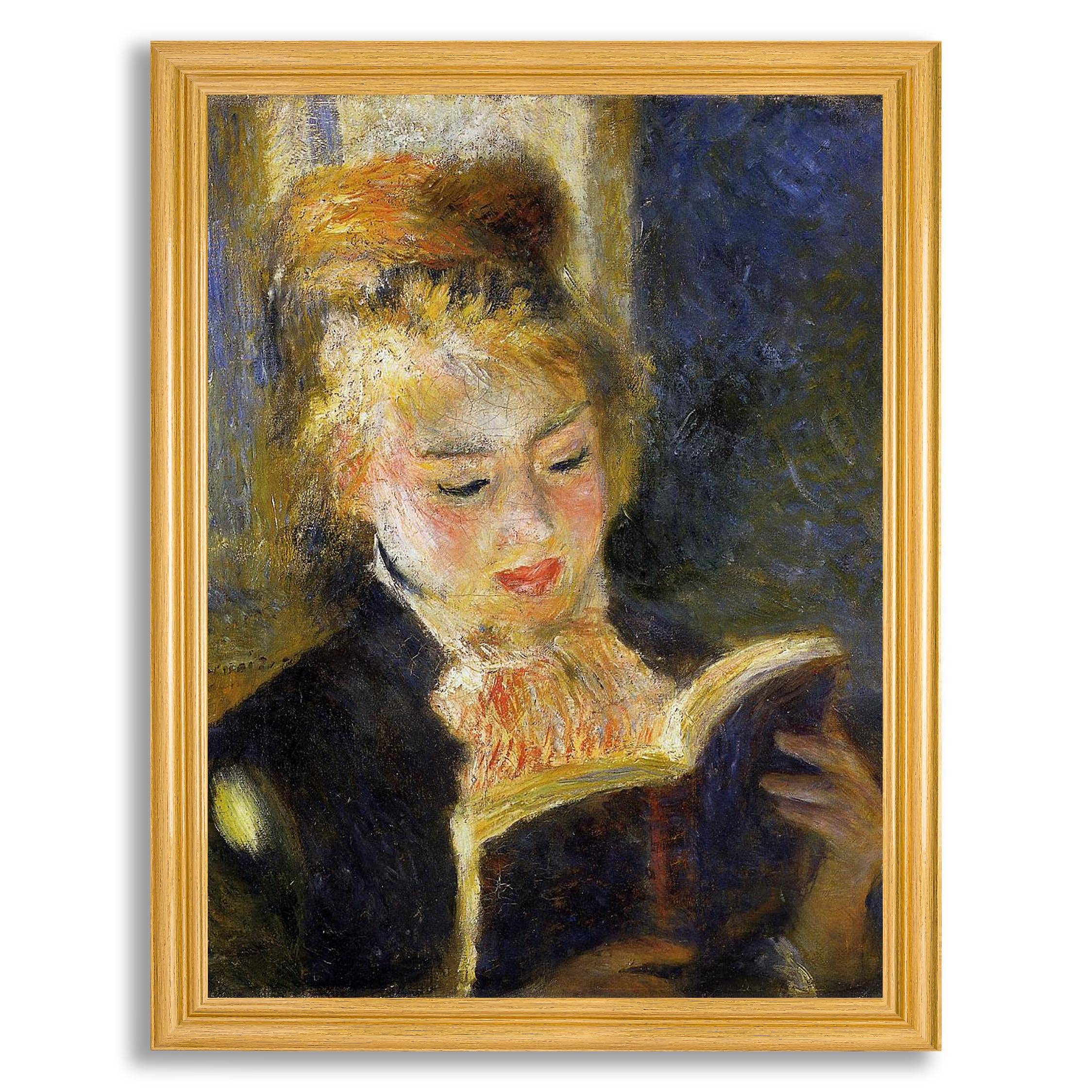 Pierre Renoir Framed Canvas Wall Art - Fine Art Reproduction in Wood Frame | Small & Large Gallery Prints for Home & Office Decor | Perfect Gift for Bedroom & Living Room Walls | Elegant Wall Decor for Modern & Classic Interiors