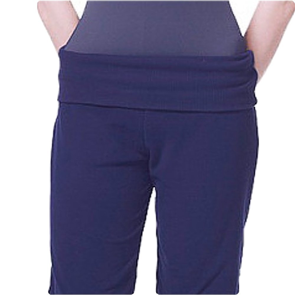 Women's High-Waisted Fold-Over Yoga Pants for Pilates, Running & Workout - Comfortable Lounge Pants for Gym, Home & Travel