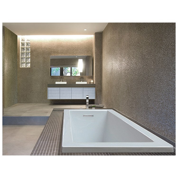 Andrea 3 72 x 36 Inch Undermount Acrylic Whirlpool Bathtub Combo - White Rectangle Standard Size, 100 Gallons Capacity, 20 1/4 Inch Depth - Perfect for Luxury Bathroom Renovations and Spa-Like Relaxation at Home