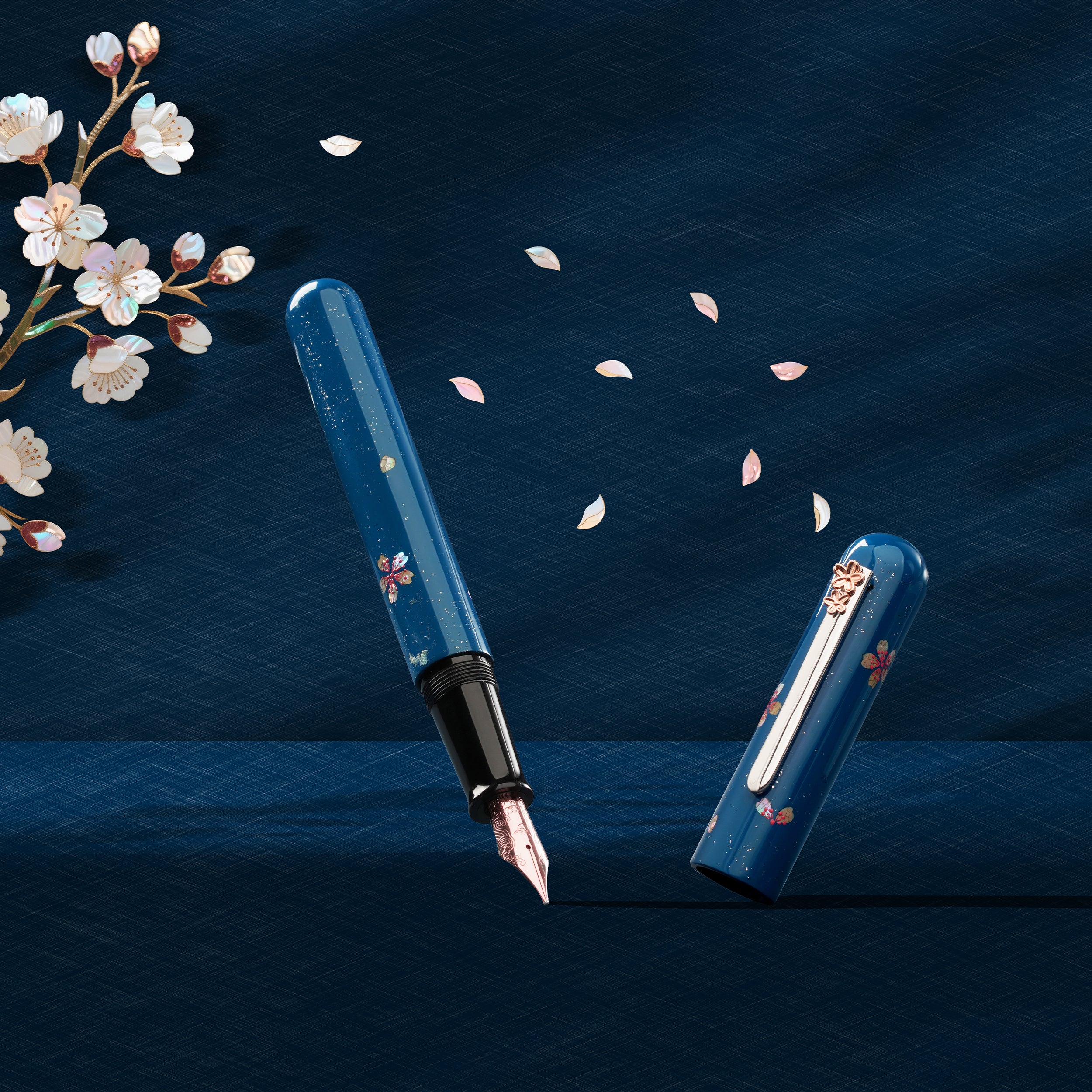 Nahvalur IKKAKU Cherry Blossom Fountain Pen - Premium Japanese Writing Instrument for Calligraphy, Journaling & Gift Giving