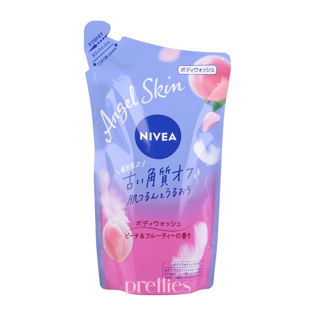 Nivea Angel Skin Peach Fruity Bubble Body Wash Refill 360ml - Gentle Moisturizing Shower Gel for Soft Skin, Perfect for Daily Bath & Relaxation
