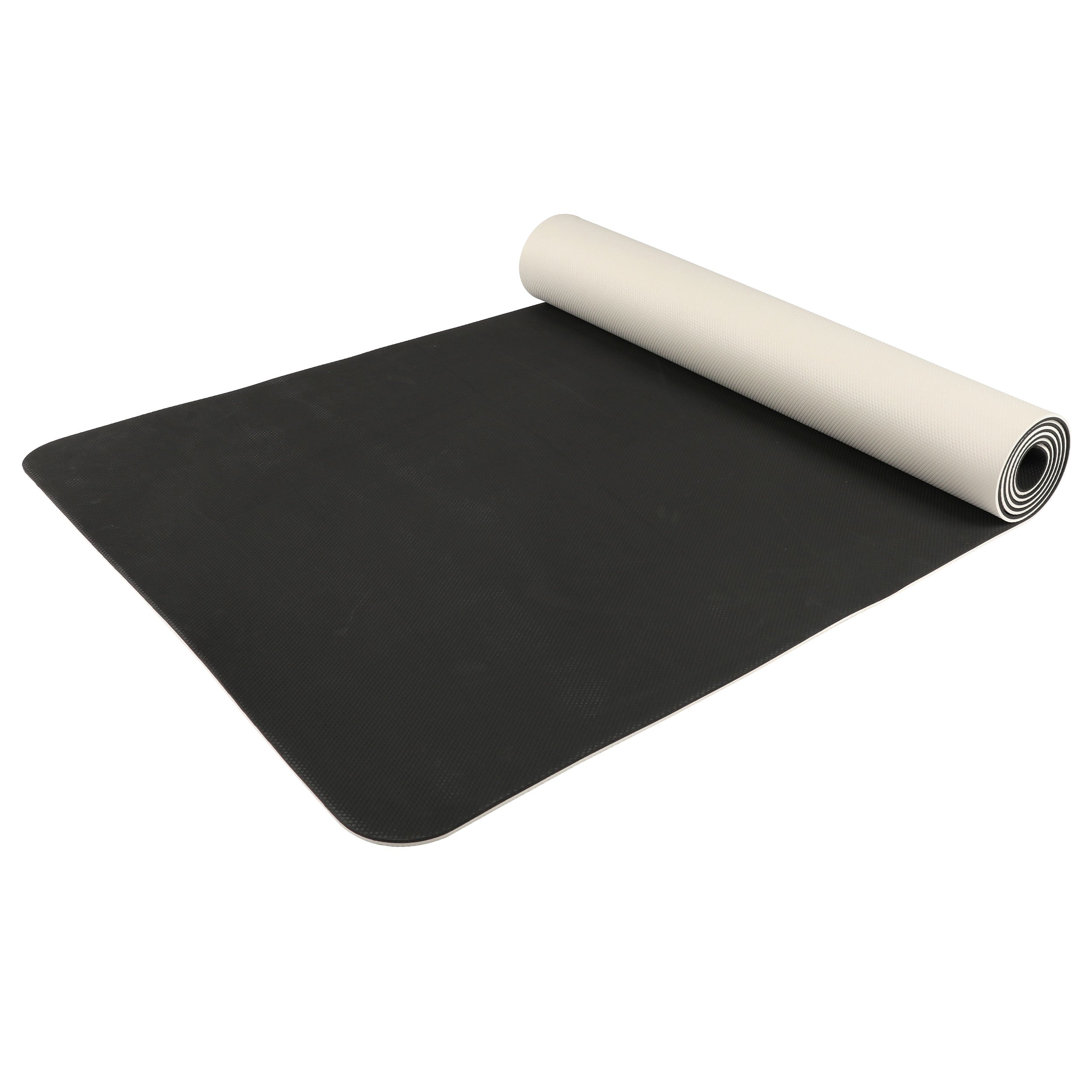 PRCTZ 5mm Thick Non-Slip TPE Yoga Mat for Women & Men - Extra Wide Exercise Mat for Yoga, Pilates, Home Workout & Gym - Eco-Friendly Off-White Fitness Mat