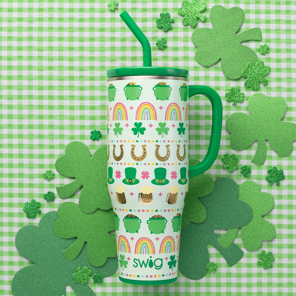 40oz Lucky Charm Mega Mug - Large Insulated Coffee Cup with Handle, Perfect for Hot & Cold Drinks at Home, Office, or Travel