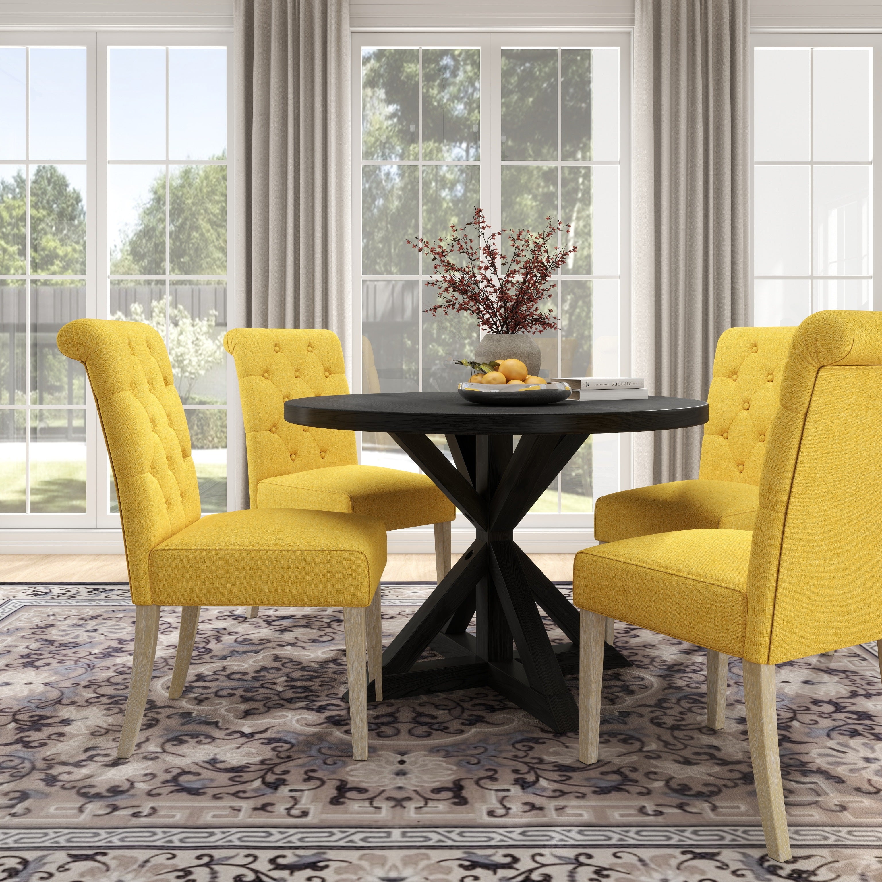 Roundhill Furniture Banff 5-Piece Dining Set - 42