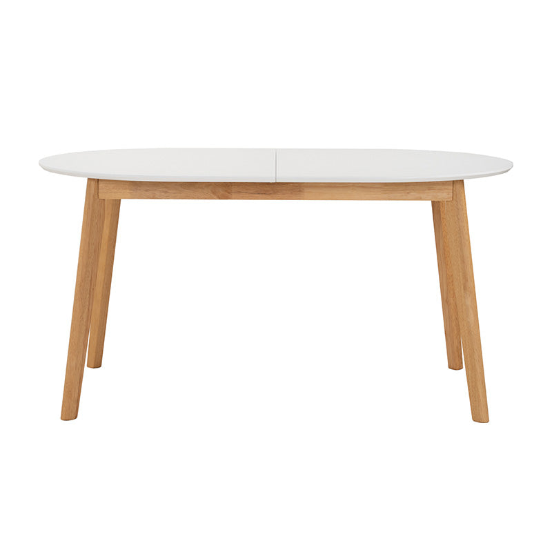 Extendable Dining Table 150-195cm | Werner Expandable Wooden Table | Natural & White Finish | Perfect for Small Spaces & Family Gatherings