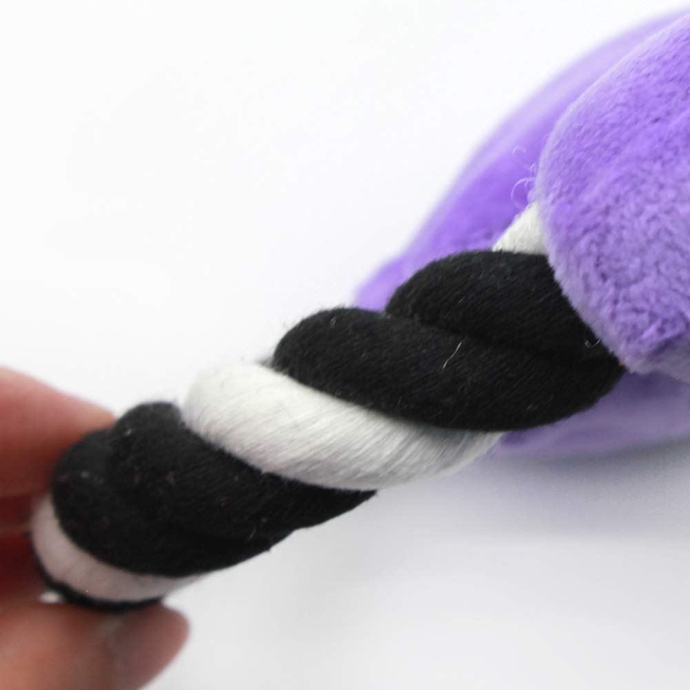Soft Cotton Rope Plush Guitar Chew Toy for Dogs & Cats - Durable Squeaky Interactive Bite Toy for Puppies & Kittens - Perfect for Playtime, Training & Dental Health