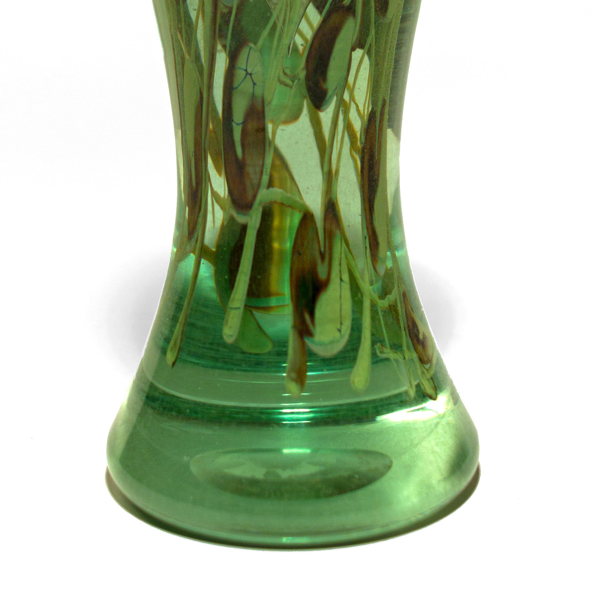 Tiffany Studios New York Aquamarine Glass Vase - Handcrafted Art Deco Vase for Home Decor, Wedding Centerpiece & Luxury Gift