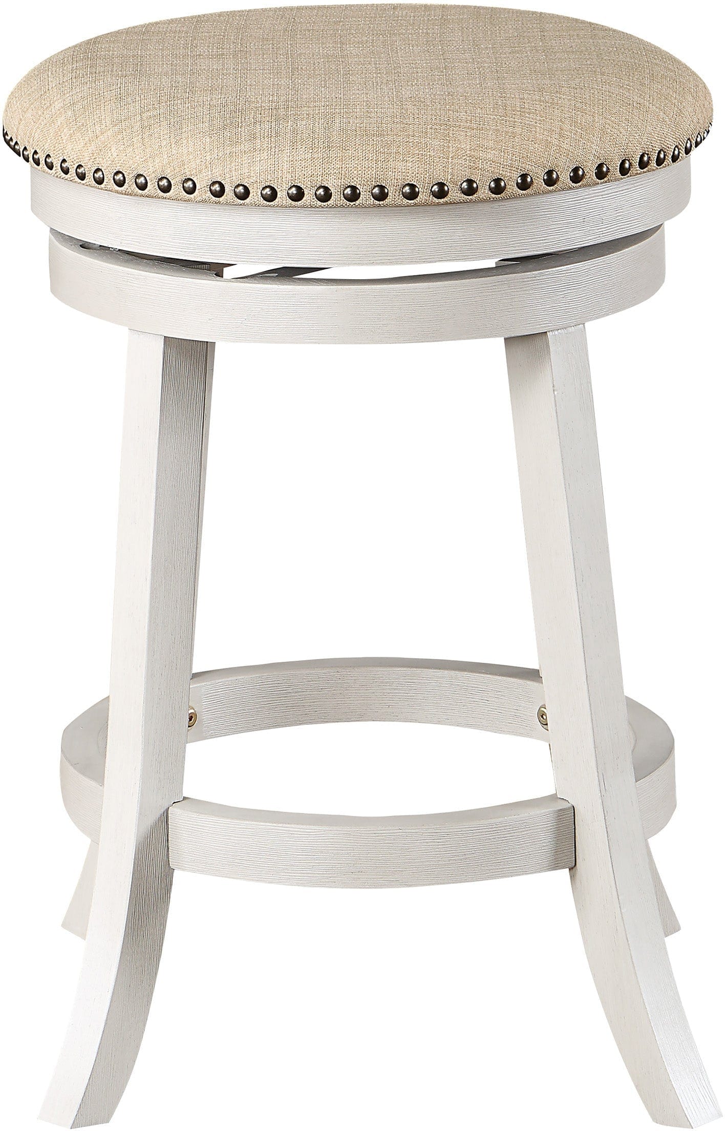 Office Star Round Backless Swivel Stool - 2 Pack Bar Stools with 360 Degree Rotation, Adjustable Height for Kitchen Counter, Home Office & Commercial Use [MET17]