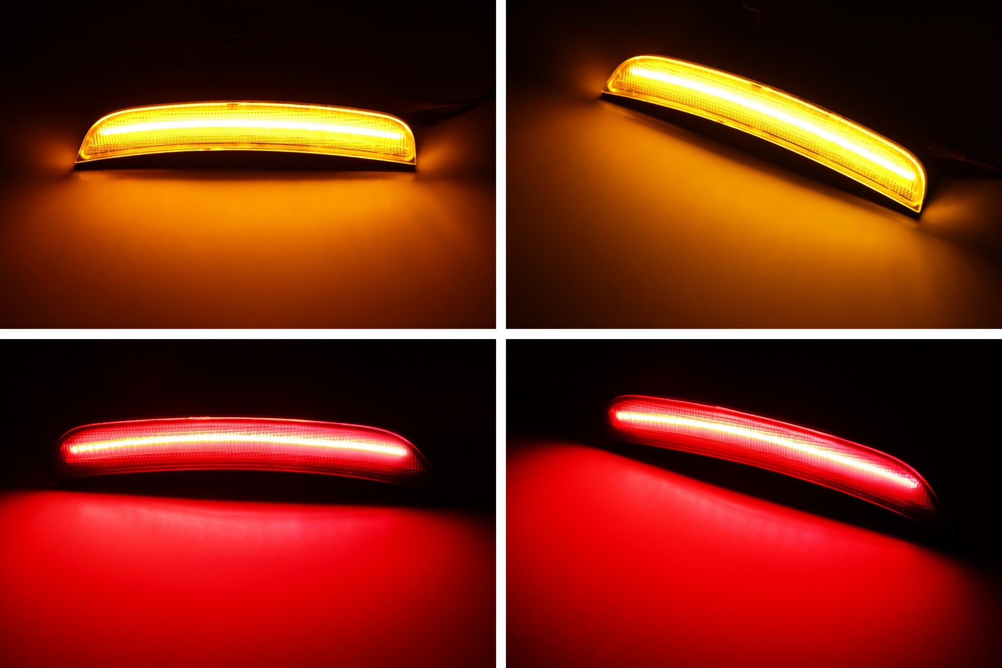 15-Up Dodge Charger Clear Lens Front Amber Rear Red LED Side Marker Lights - Enhanced Visibility & Safety for Night Driving & Off-Road Adventures