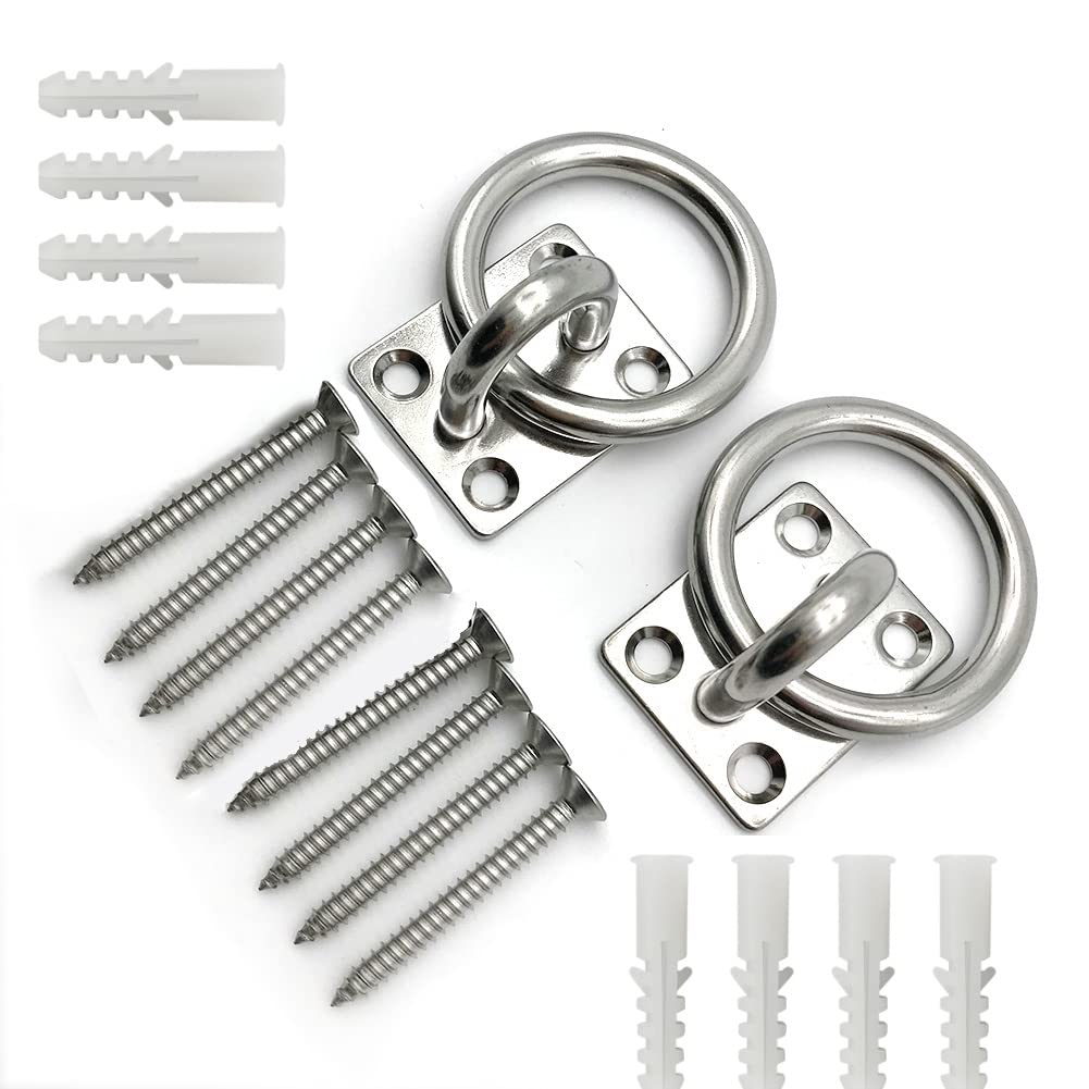 Heavy Duty 304 Stainless Steel Ceiling Hook - 1000LB Capacity Wall Mount Anchor for Yoga Swings, Hammocks, Punching Bags & Training Straps | Secure Hanging Solution for Home Gym, Outdoor & Indoor Use