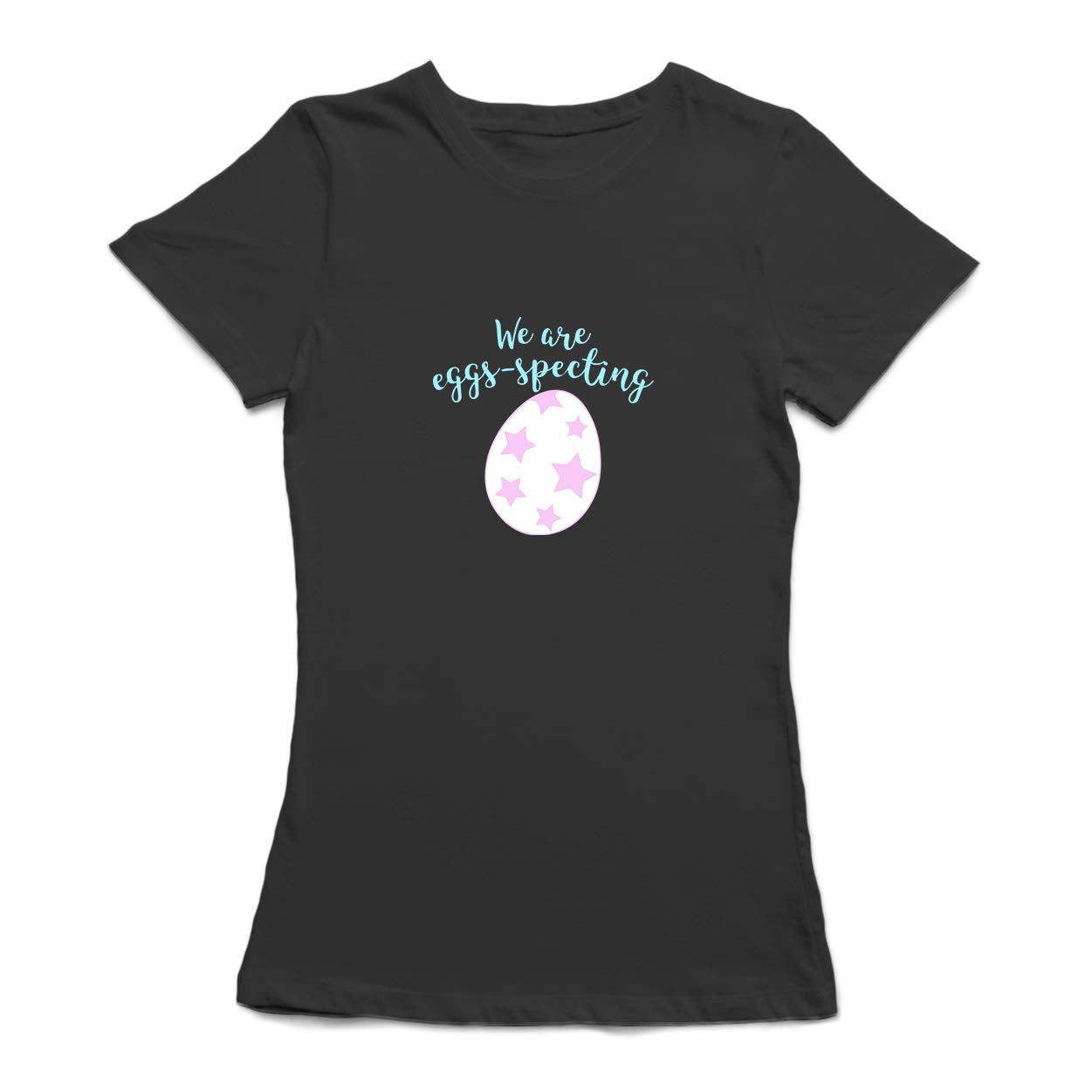Easter 'We Are Egg-specting' Maternity Graphic T-Shirt for Women - Funny Pregnancy Announcement Tee for Baby Showers & Easter Celebrations