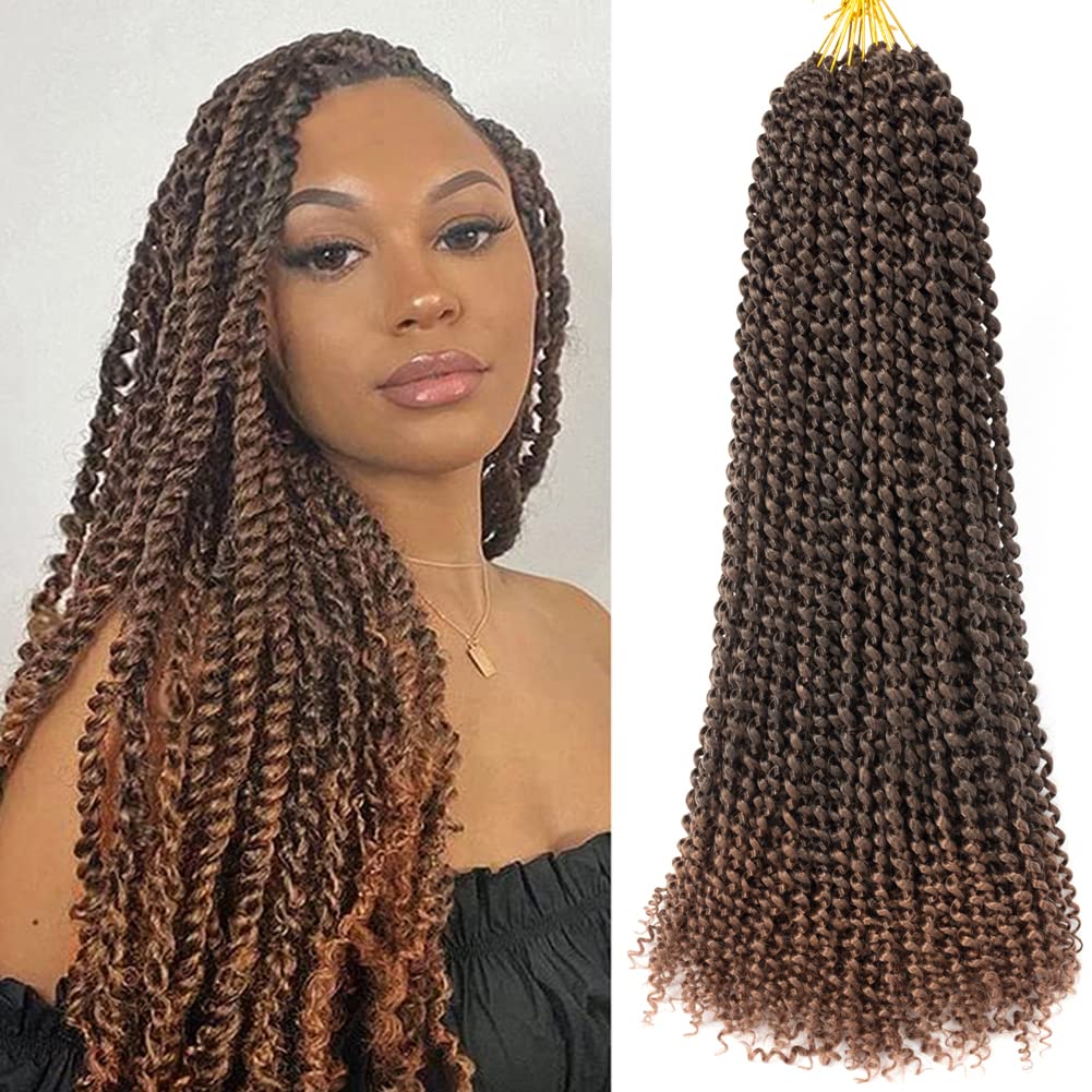 8 Packs 22 Inch Passion Twist Crochet Hair Extensions - Water Wave Braiding Hair for Black Women (1B/30) | Natural Look for Protective Styles, Parties & Everyday Wear