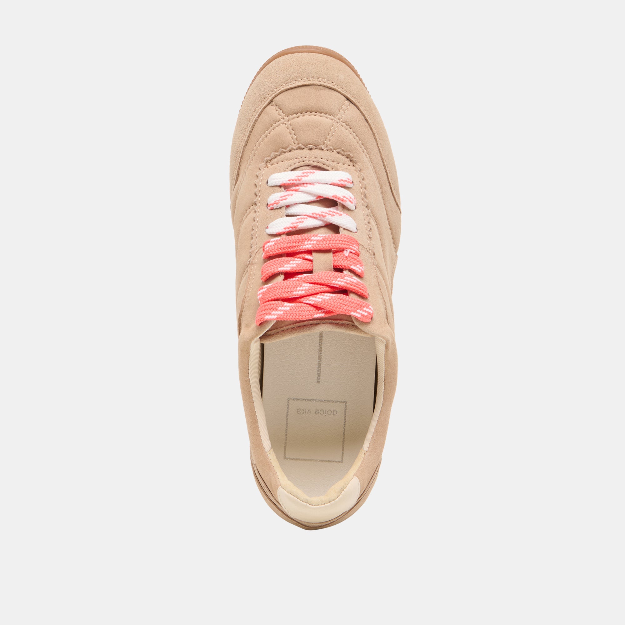 LAINI Women's Camel Suede Sneakers - Comfortable Casual Walking Shoes for Women | Perfect for Work, Travel & Everyday Wear