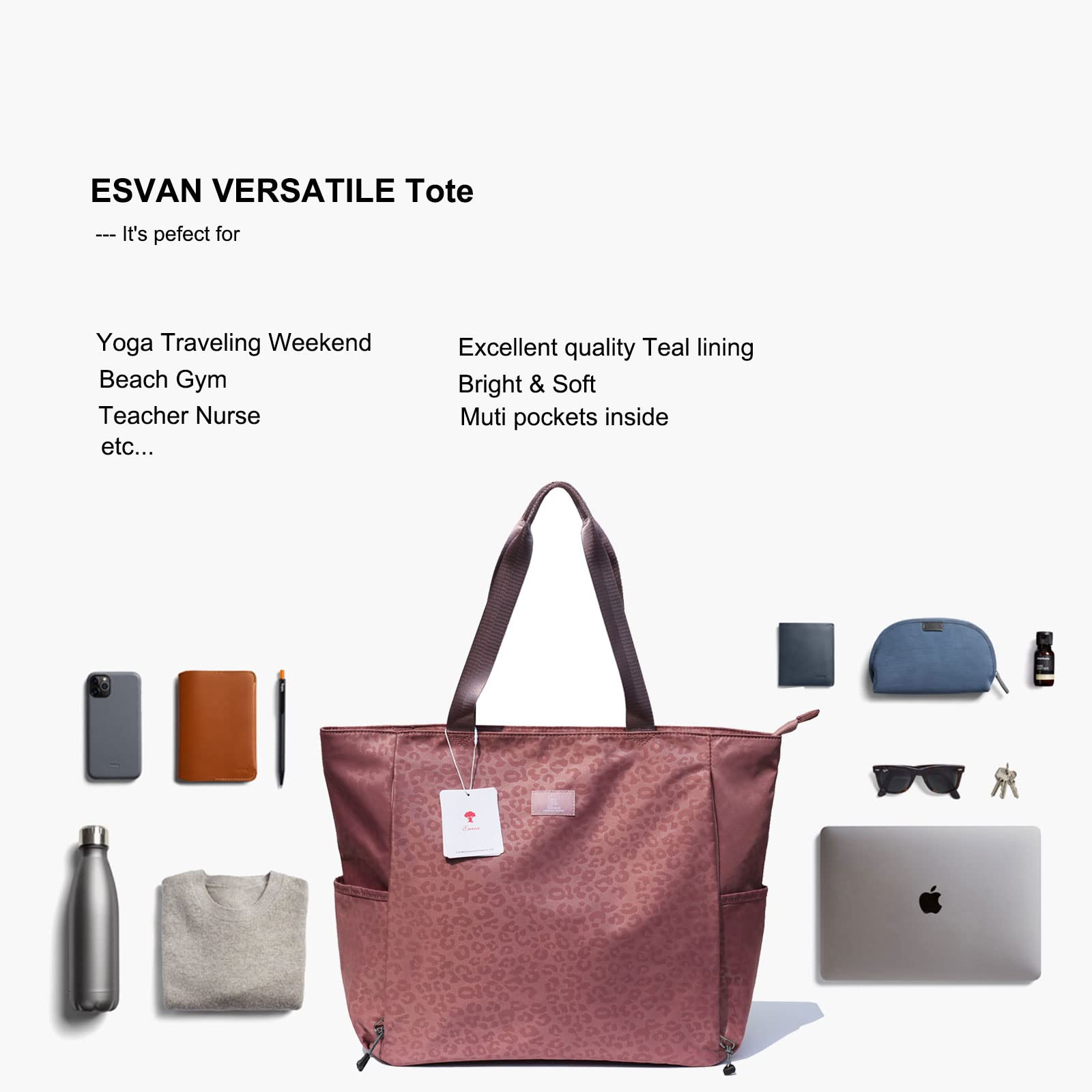 ESVAN Premium Yoga Mat Bag - Durable Tote Carrier with Shoulder Strap for Yoga, Pilates, Gym, Travel & Beach - Perfect for Workouts, Office Commute & Sports Equipment Storage