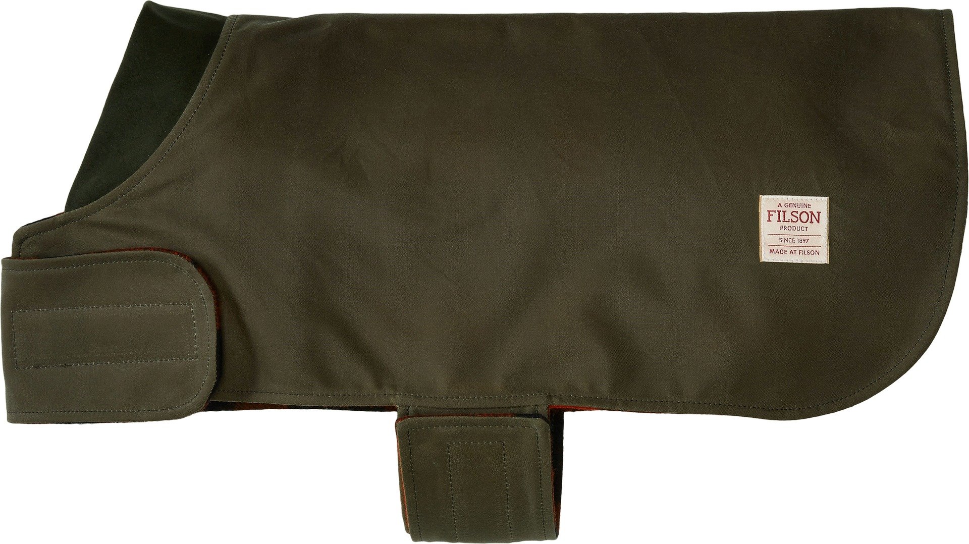 Filson Shelter Cloth Dog Coat - Waterproof & Durable Otter Green Small - Perfect for Outdoor Adventures, Hiking & Cold Weather Protection