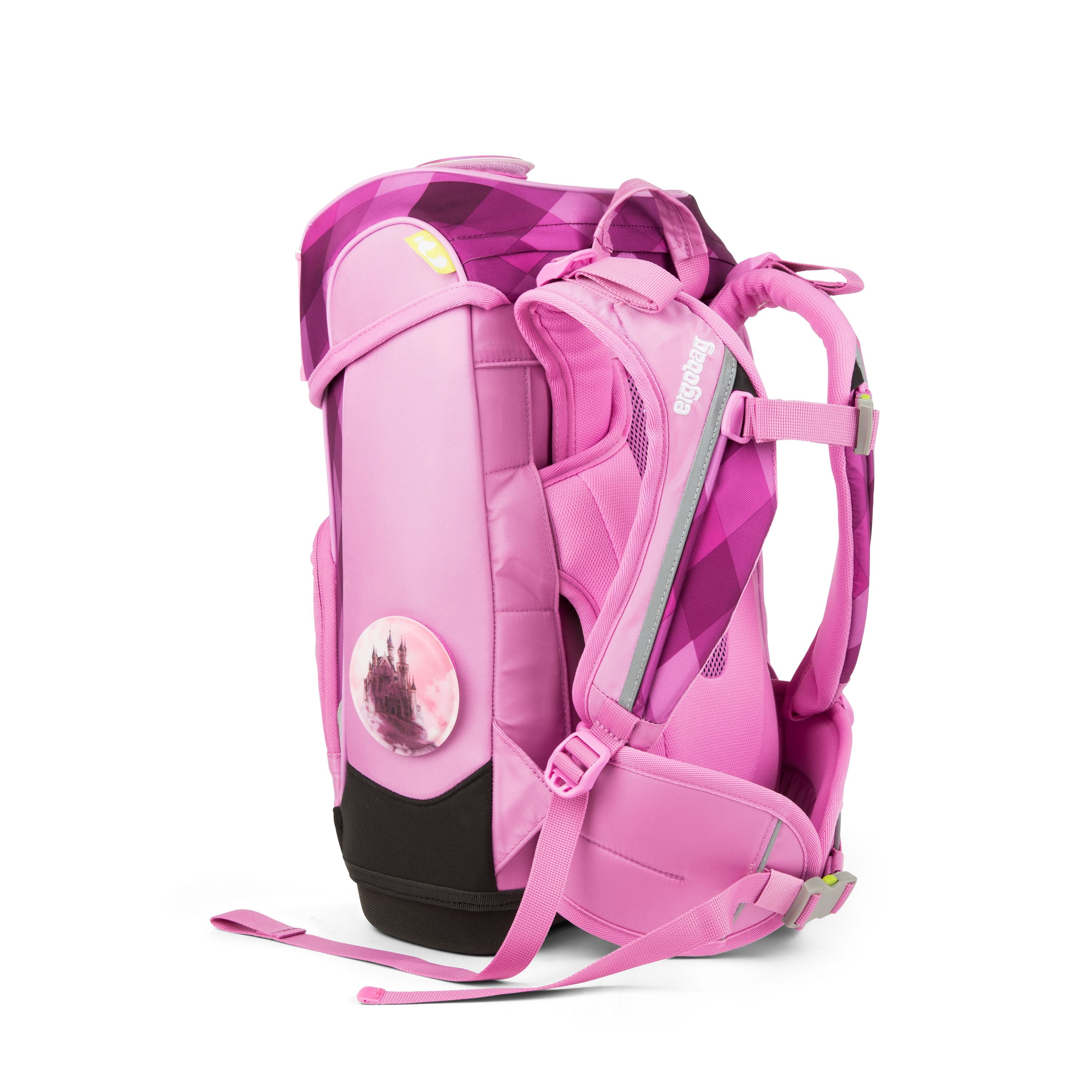 ergobag Cubo Slim Backpack for Kids - Lightweight & Ergonomic School Bag with Pink Bear Design | Perfect for Preschool, Kindergarten & Daycare