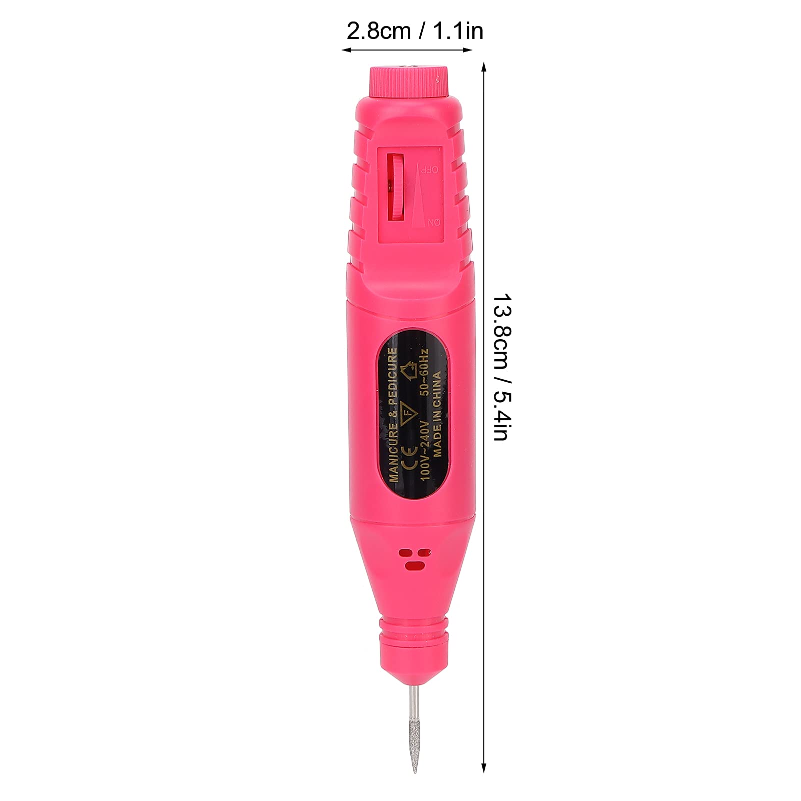 SBM MART Professional Electric Nail File Set - Low Noise Adjustable Speed Nail Drill Machine with Matte Finish for Home & Salon Use | Durable Manicure Pedicure Kit for Acrylic Gel Nails (Rose Red) - Perfect for DIY Nail Art, Salon Treatments & At-Home Grooming