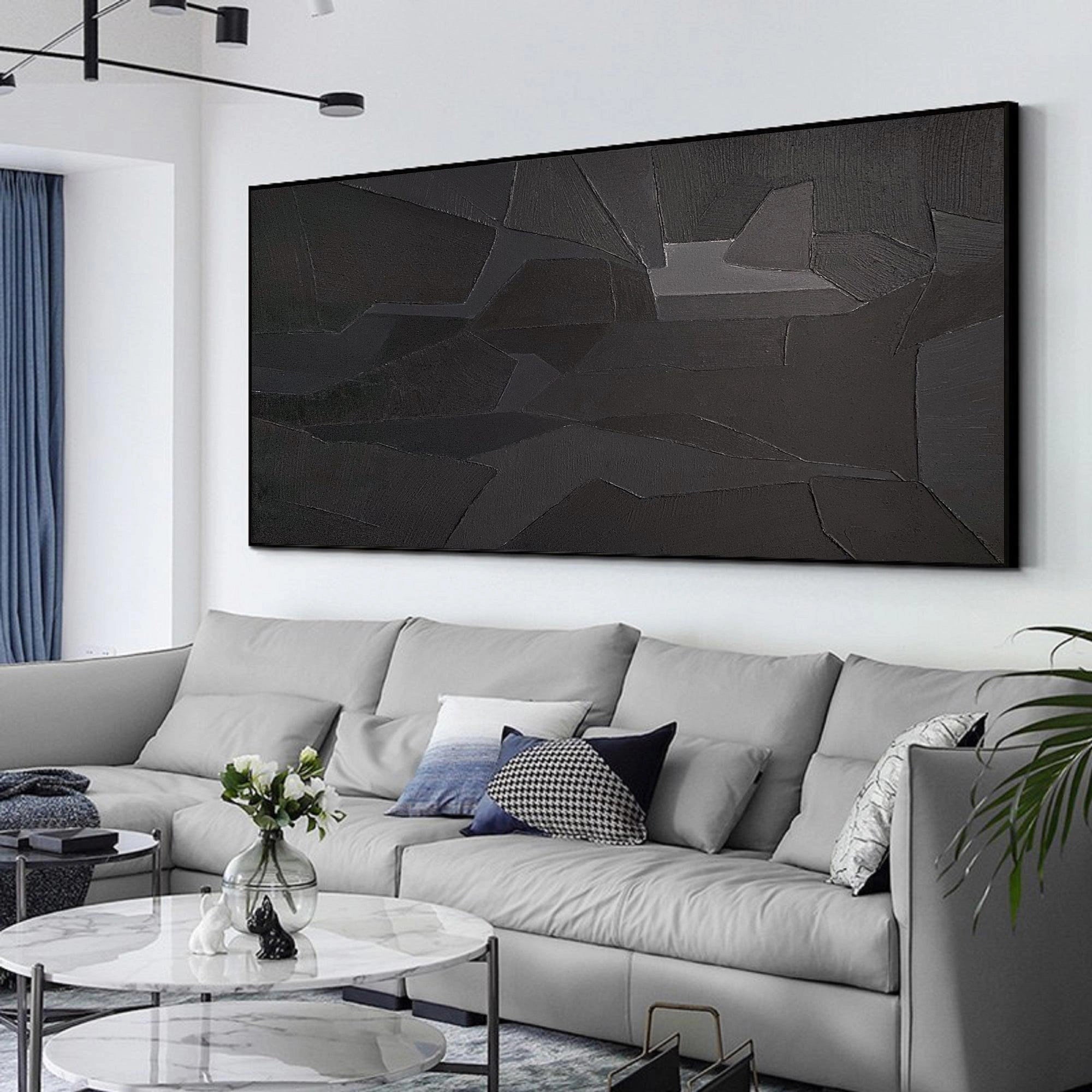 Minimalist Zen Canvas Painting #MZ019 - Modern Abstract Wall Art for Home Office Decor, Meditation Room & Living Room