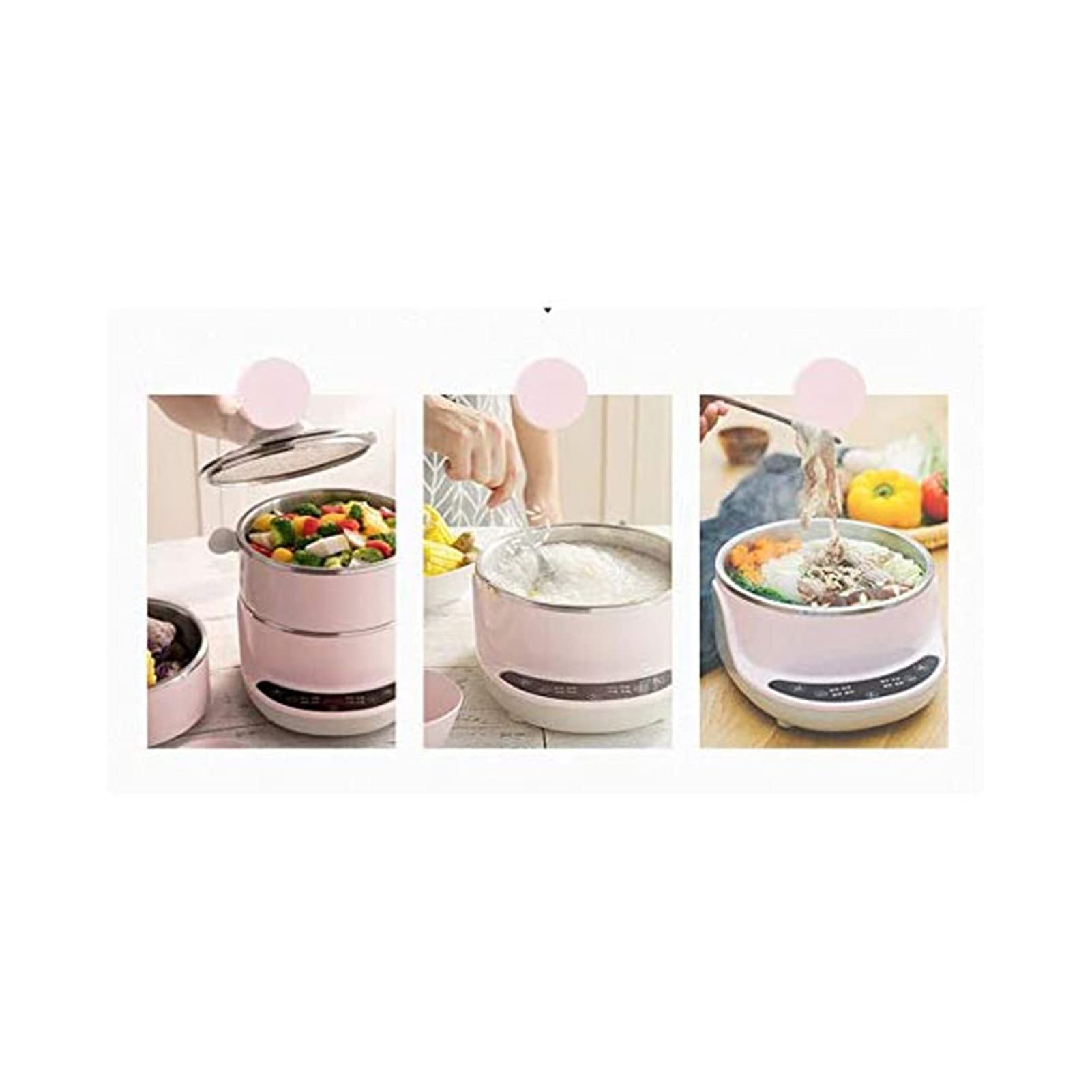 HHWKSJ 4L Electric Hot Pot - Multi-Function Mini Cooker for Noodles, Soup, Porridge, Eggs & Ramen | Keep Warm Function | Overheat & Boil-Dry Protection | Perfect for Dorm, Office, Camping & Small Kitchen Cooking