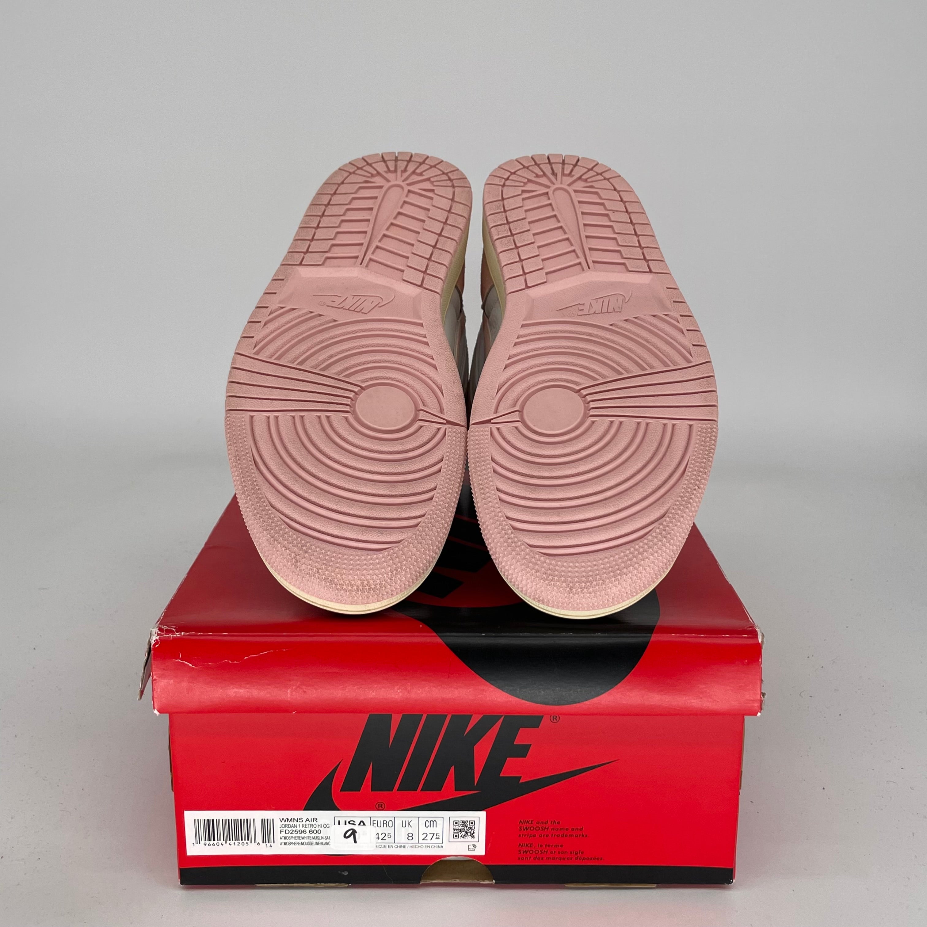 AIR JORDAN 1 Retro High OG Washed Pink Women's Shoes Size 9/10.5W - Style FD2596-600 | Basketball Sneakers for Women, Streetwear Fashion & Casual Wear