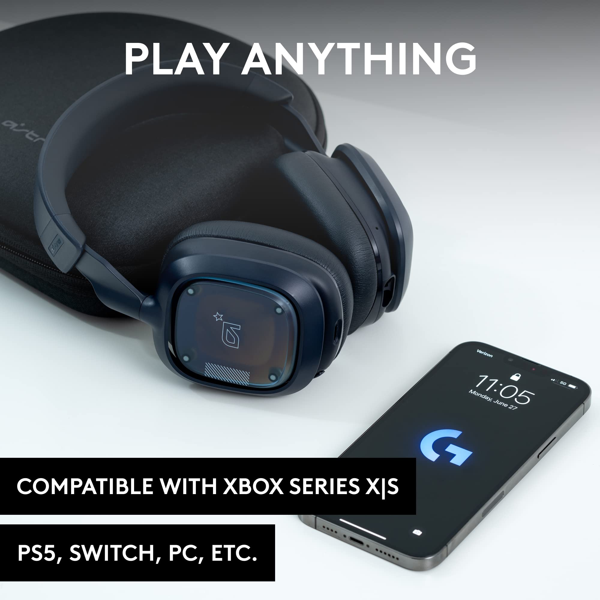 Logitech G Astro A30 Lightspeed Wireless Gaming Headset with Bluetooth - Dolby Atmos & 3D Audio Support, Detachable Boom Mic, 27-Hour Battery - Compatible with Xbox, PS5, PS4, Nintendo Switch, PC & Android (Blue) - Perfect for Competitive Gaming, Streaming & Mobile Play