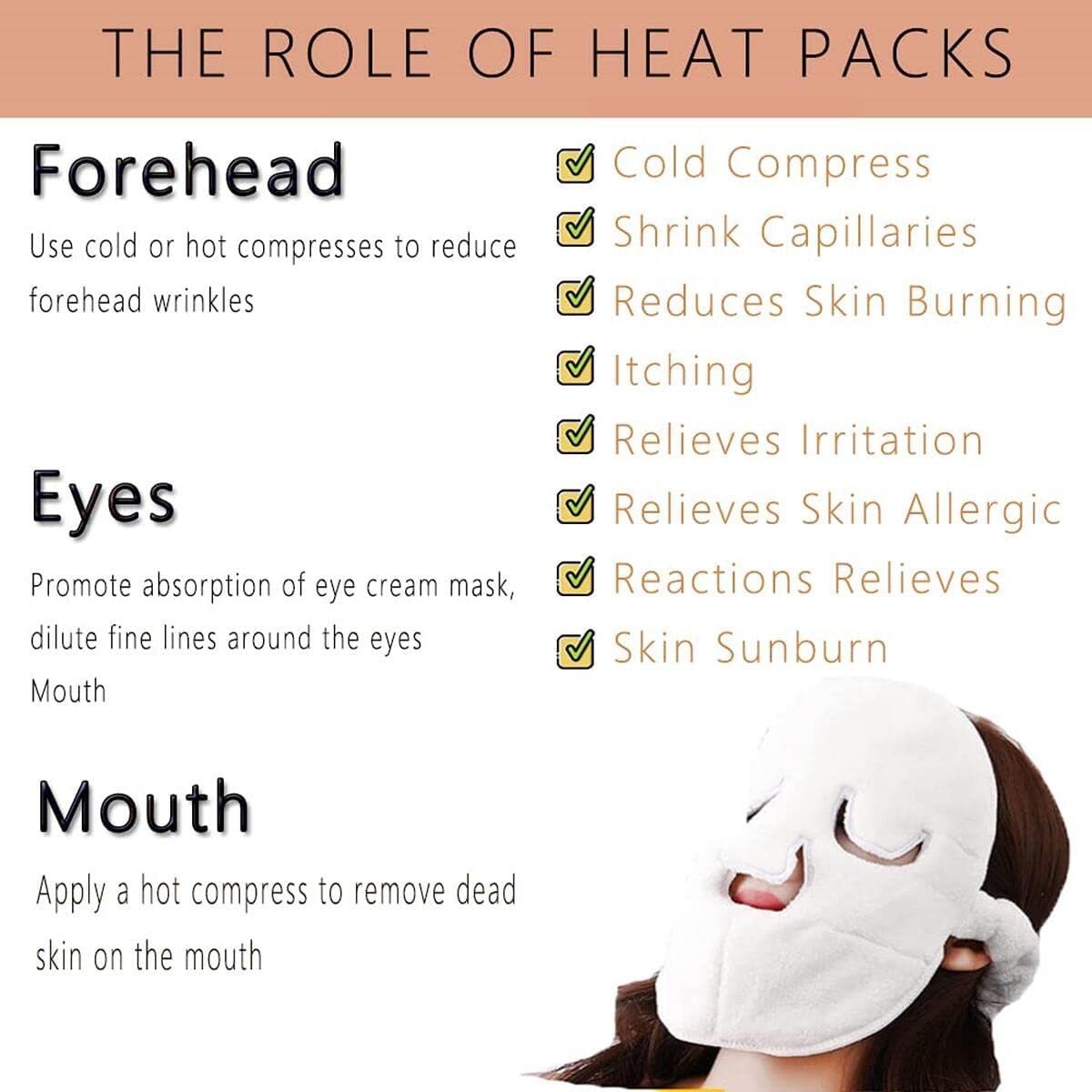 FALONG Reusable Moisturizing & Hydrating Face Towel Mask for Women - Cooling & Steaming Beauty Skin Care, Perfect for Spa, Travel & Daily Skincare Routine