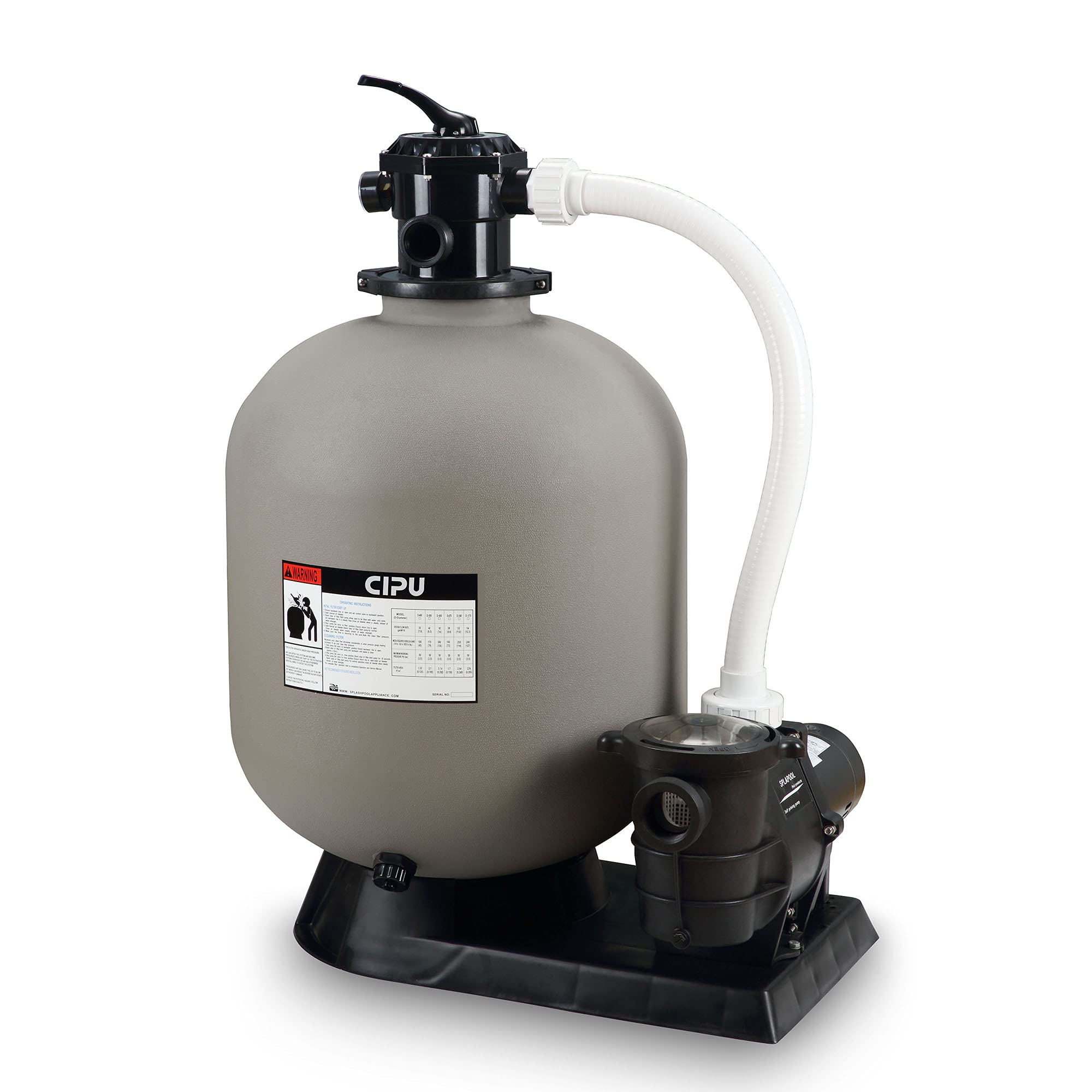 Northlight 24-Inch Above Ground Swimming Pool Sand Filter System with 1.5 HP Pump - Efficient Pool Water Filtration for Backyard Swimming Pools & Spas