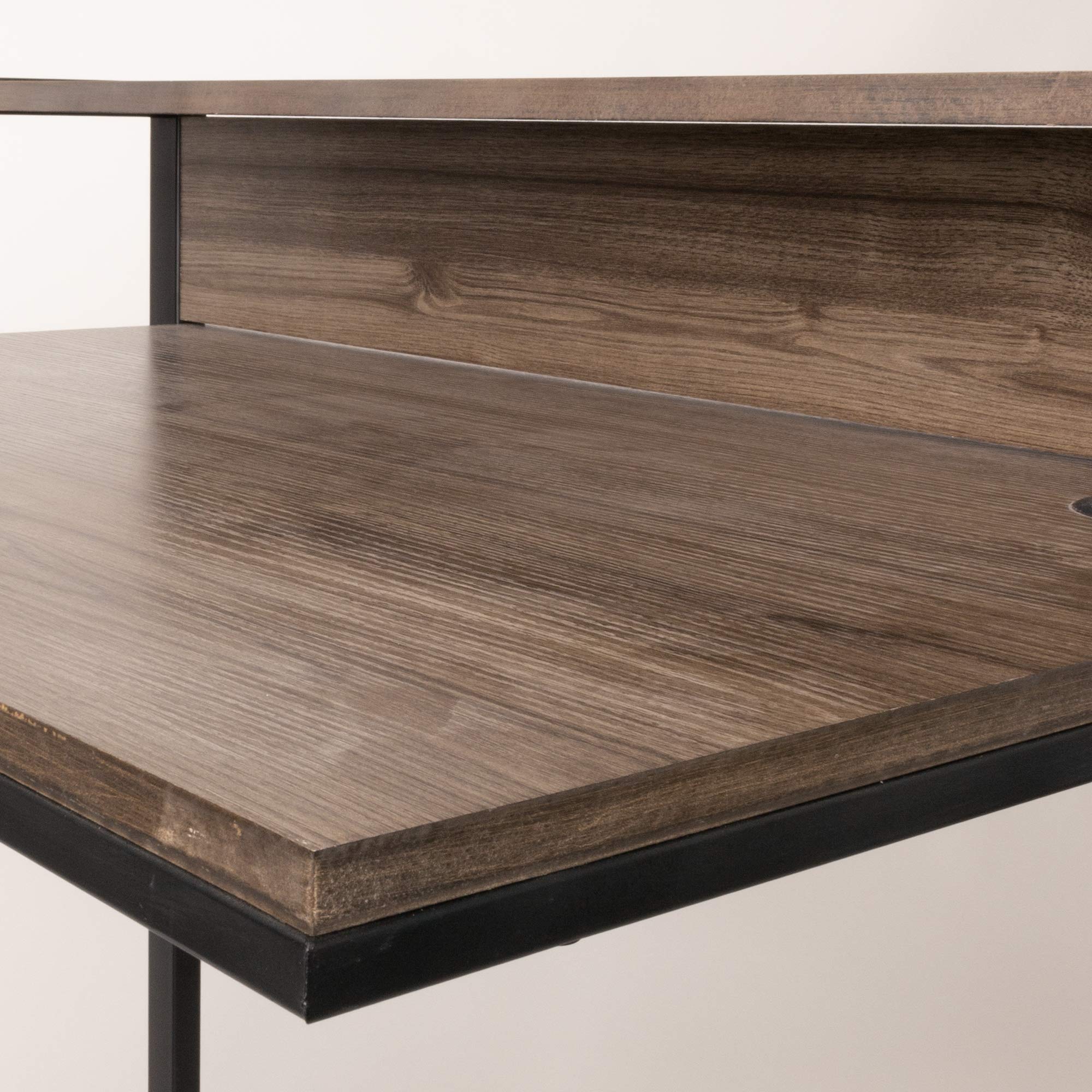 Portable Compact Home Office Desk with Mini Hutch - Lightweight Wooden Writing Table for Small Spaces, Dorm Rooms & Workspaces | American Art Decor