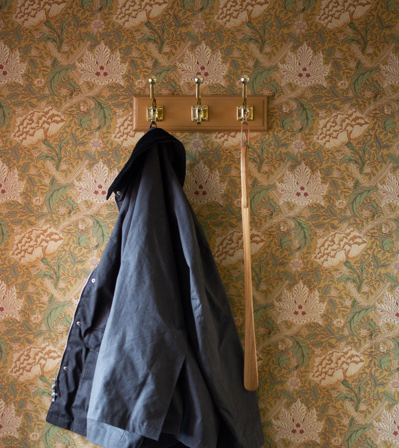 Vintage Fehrlins 3228 Brass Coat Hook - Antique Style Wall Hanger for Hats, Robes & Coats - Perfect for Bedroom, Entryway & Bathroom Organization