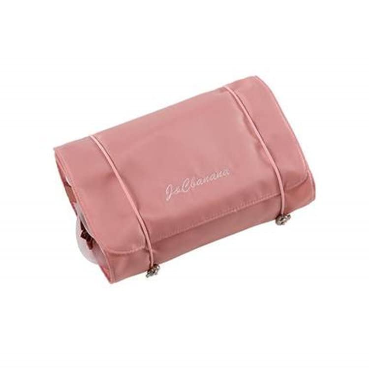 VALAMJI 4-in-1 Detachable Hanging Toiletry Bag for Travel - Foldable Makeup Organizer with Removable Dividers, Portable Cosmetic Bag for Women & Girls (Pink) - Perfect for Vacation, Gym, Camping & Business Trips