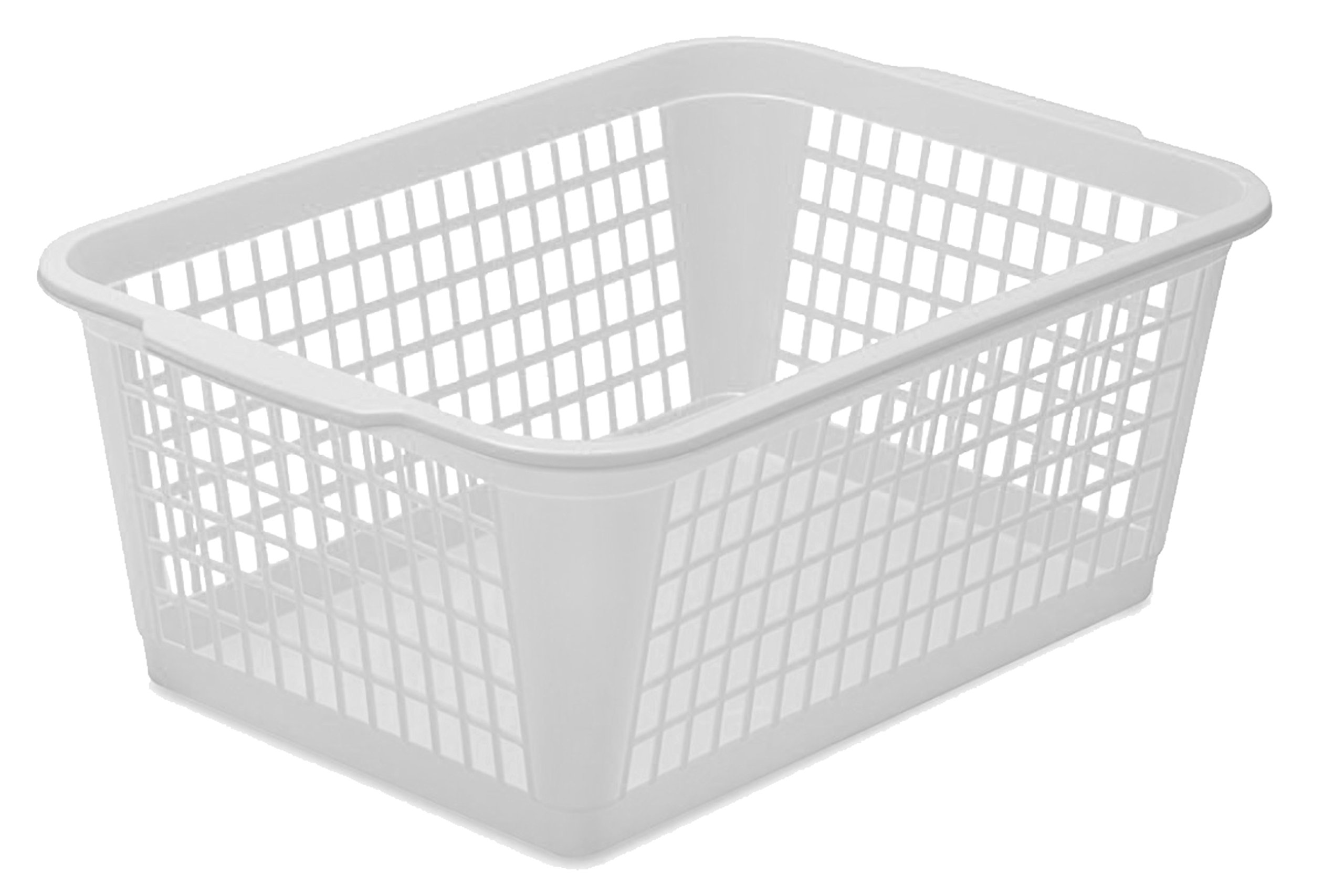YBM HOME White Plastic Storage Basket Organizer - Multipurpose Perforated Bin Tray for Office Drawer, Desktop, Classroom, Shelves, Kitchen Pantry & Kids Room (32-1184) - Perfect for Home Organization & Space Saving Solutions