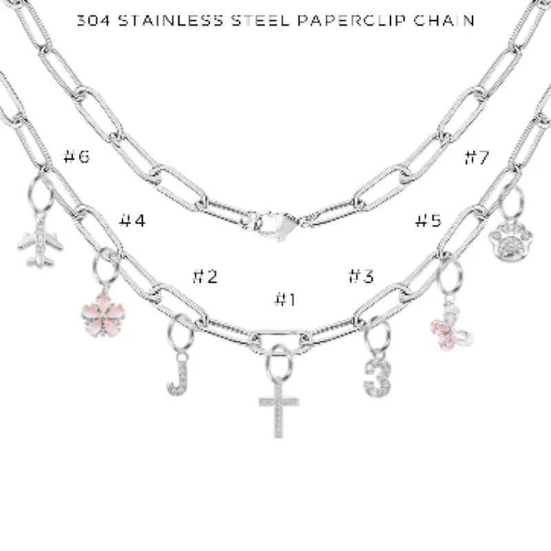 Elegant Charm Necklace with Assorted Charms - Dainty Layering Jewelry for Women - Perfect for Everyday Wear, Gift Giving & Special Occasions