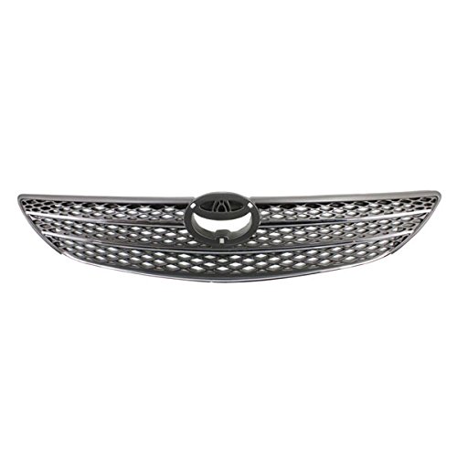 2002-2004 Toyota Camry LE/XLE Front Grille Assembly - Gray Argent Chrome Molding Replacement | Perfect for Car Restoration & Custom Upgrades