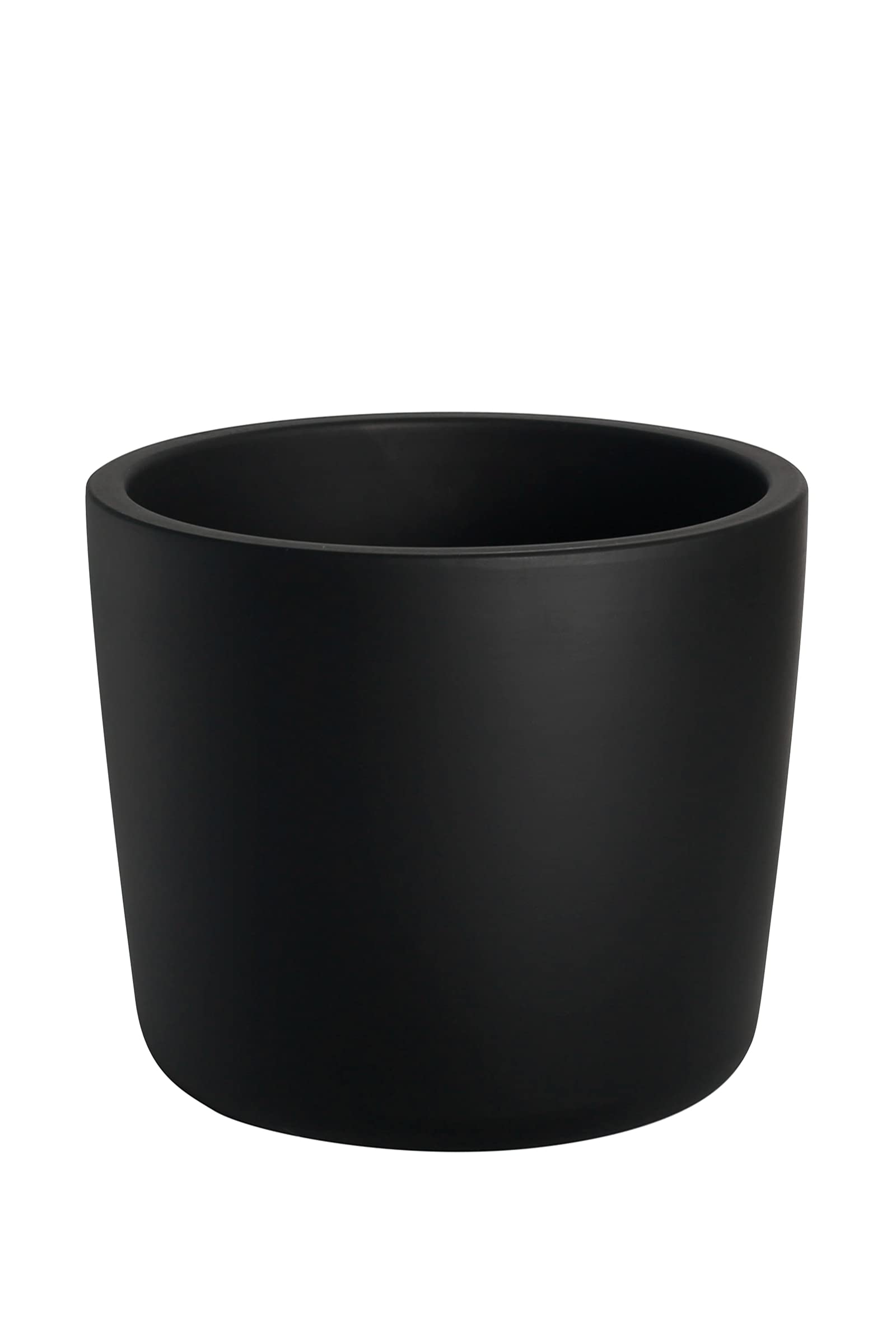 12 Inch Black Thick Ceramic Plant Pots Indoor - Matte Finish Flower Planters with Drainage Hole for Home Decor, Office Plants & Succulents