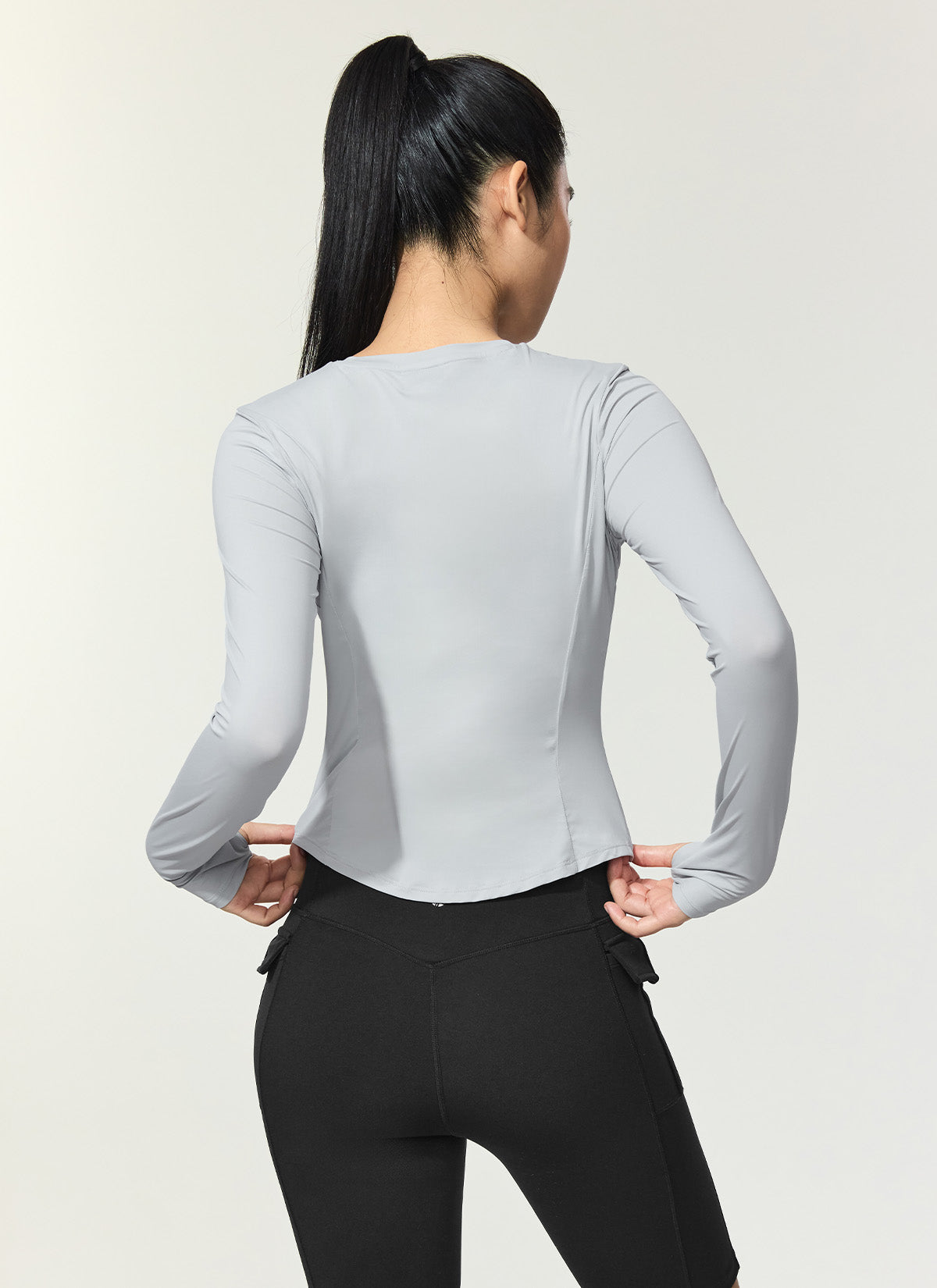 Cooling Princess Finger Hole Long Sleeve Shirt for Women - Breathable UV Protection Sun Shirt for Outdoor Activities, Hiking, and Beach Wear