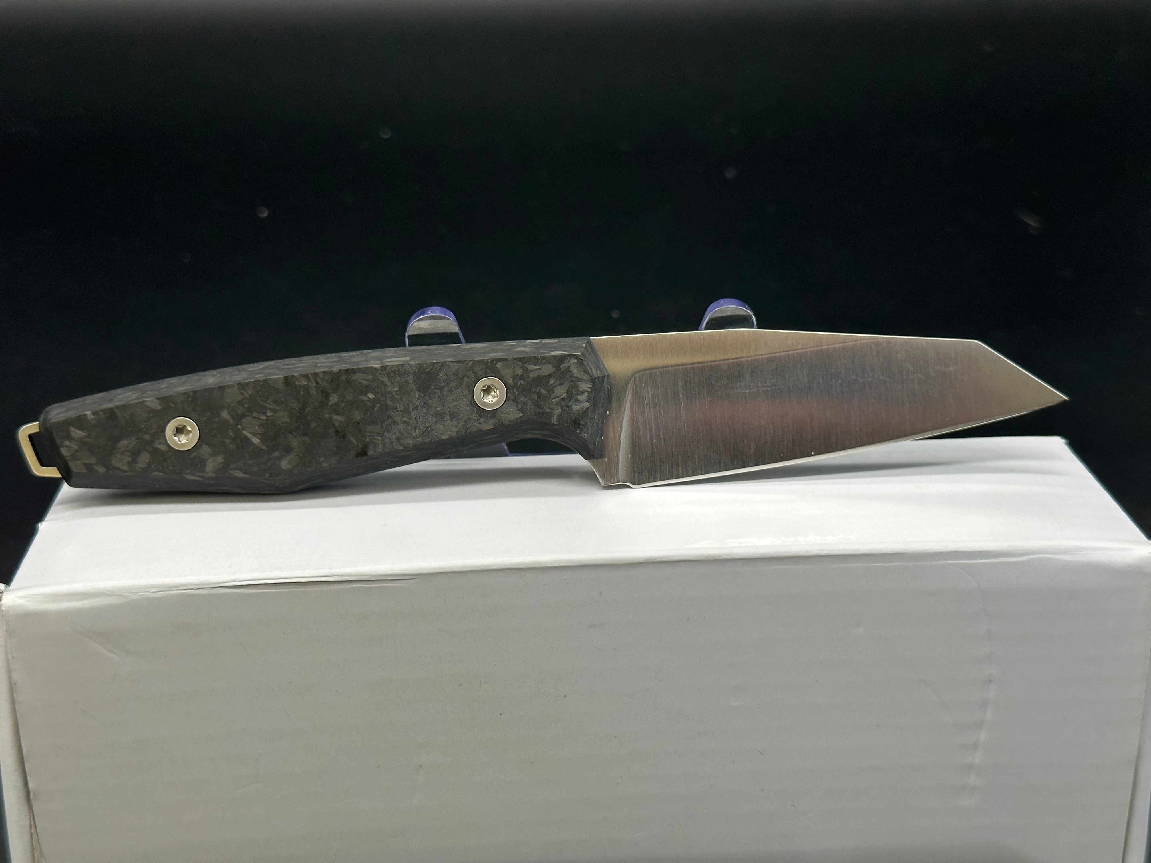 Boker AK1 Fixed Blade Knife - Carbon Fiber Handle & RWL34 Steel - Hunting, Camping, Survival, and Outdoor Activities