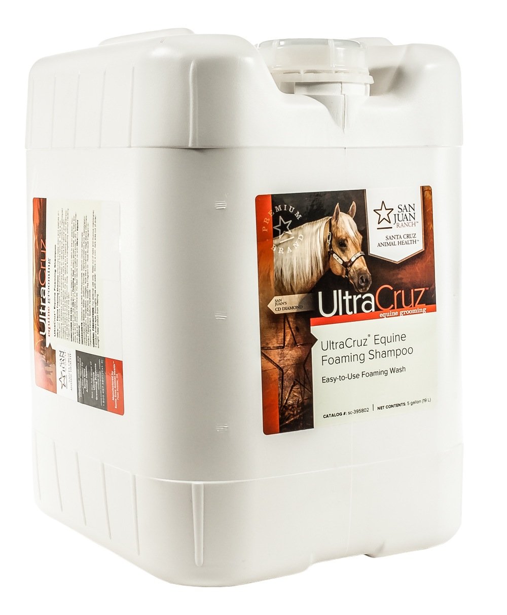 UltraCruz Equine Foaming Horse Shampoo Refill - 5 Gallon | Gentle Cleaning for Horses, Ponies & Show Animals | Ideal for Bathing, Grooming & Competition Prep