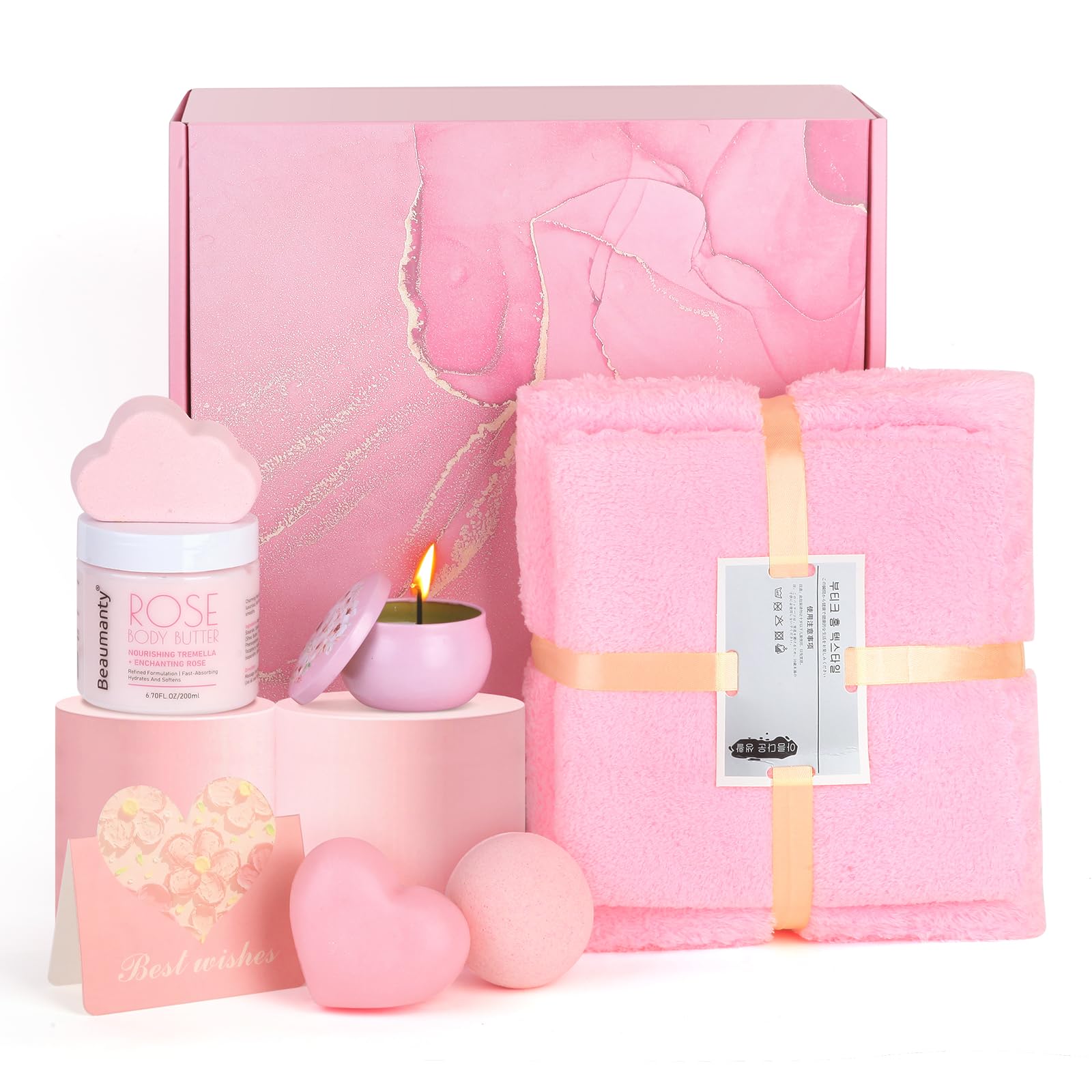 Valentine's Day Spa Gift Basket Set for Women - Perfect Gift for Mom, Wife, Girlfriend, Sister | Birthday, Christmas, Mother's Day & Wedding Present | Relaxation & Self-Care Luxury Gift Box | Ideal for Anniversary, Get Well Soon & Pampering Treats at Home