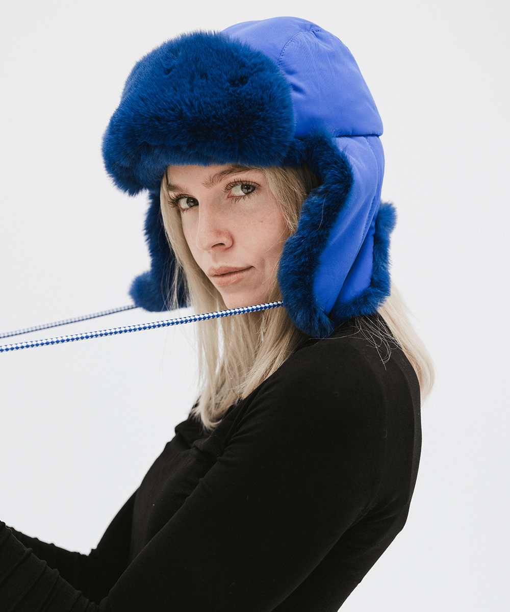Leda Trapper Hat for Men Women - Warm Winter Fur Hat with Ear Flaps - Cozy Outdoor Hunting Skiing Snowboarding Hat - Perfect for Cold Weather Adventures