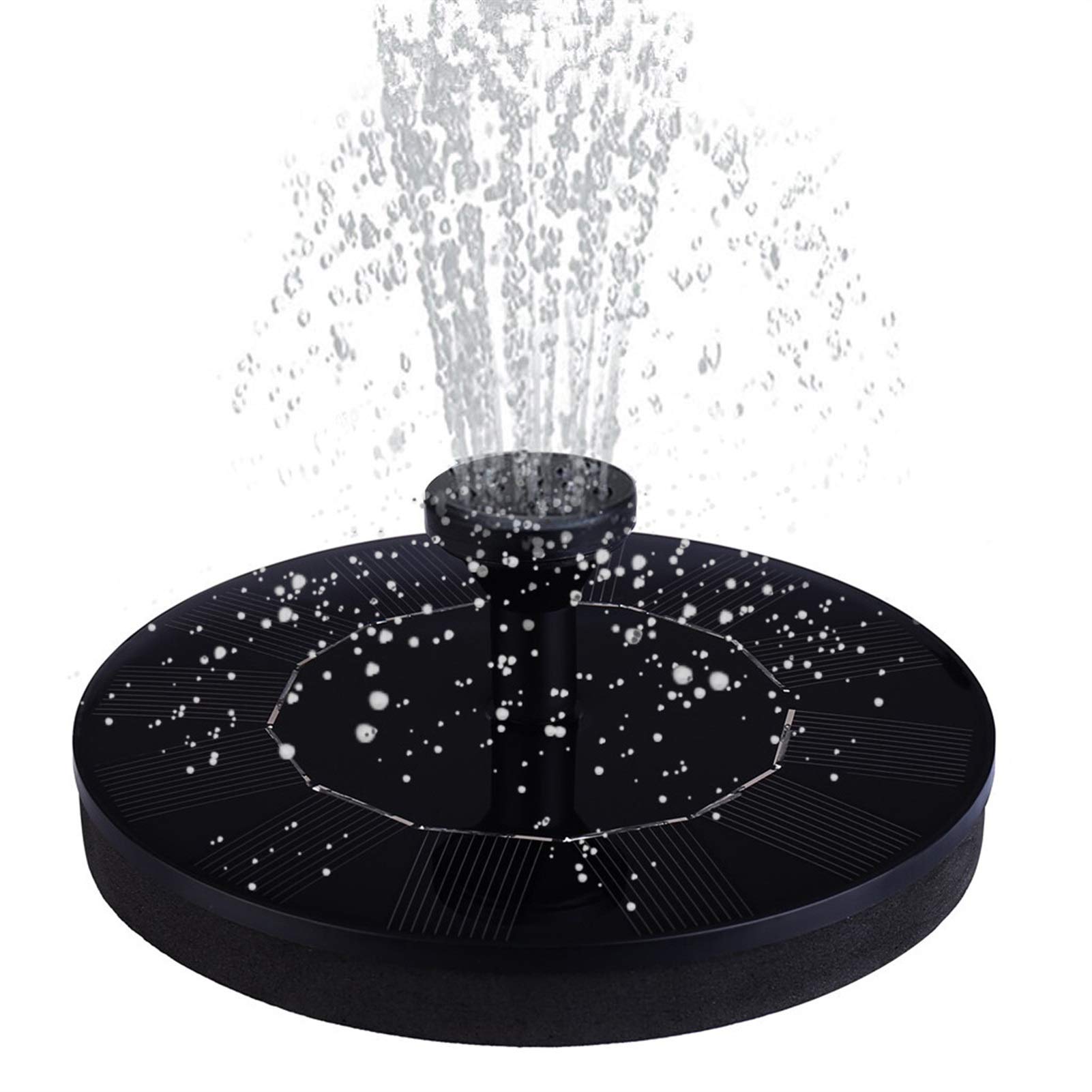 ADUCI Solar Powered Water Fountain - 30-45cm Floating Pond Fountain with Bird Bath for Garden, Patio, Lawn Decor (Black) | Perfect for Outdoor Decoration, Bird Watching & Relaxing in Your Backyard