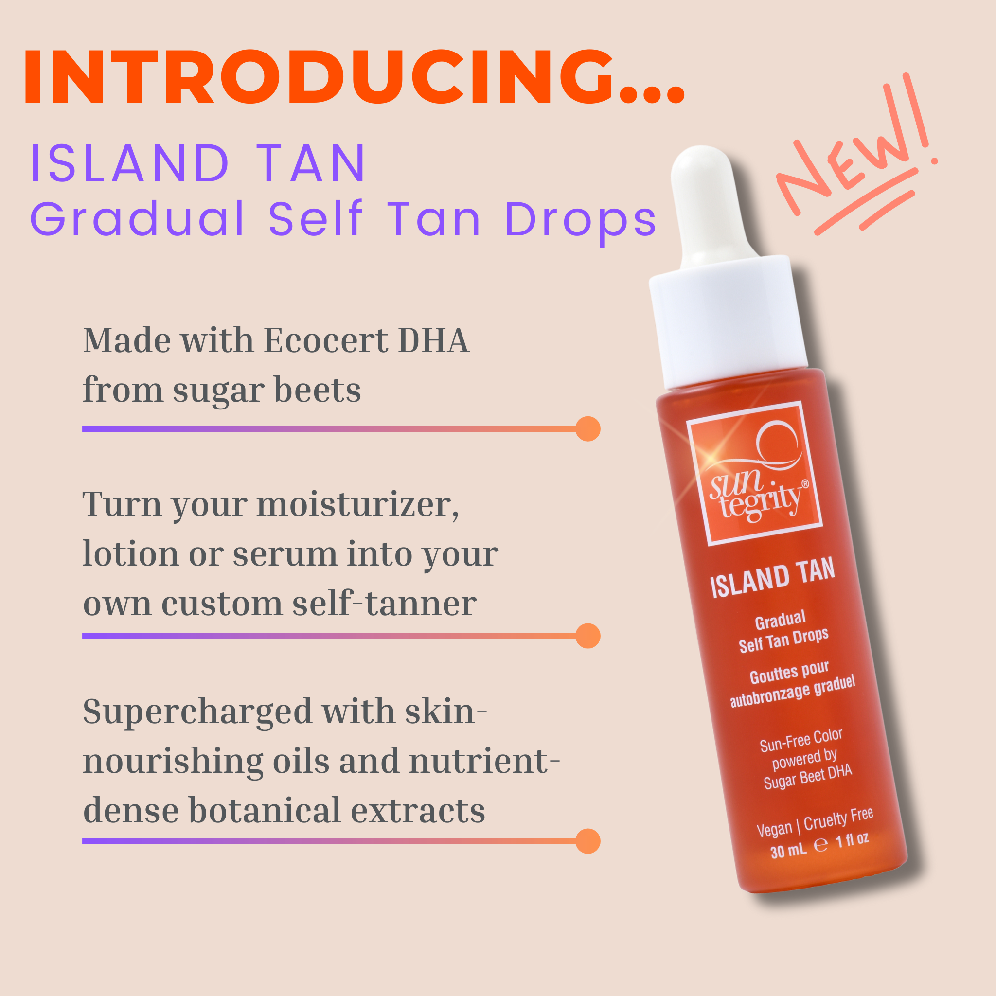 Island Tan Gradual Self Tanning Drops - Natural Sunless Tan for Face & Body | Perfect for Daily Glow & Even Skin Tone | Use Before Moisturizer for Best Results