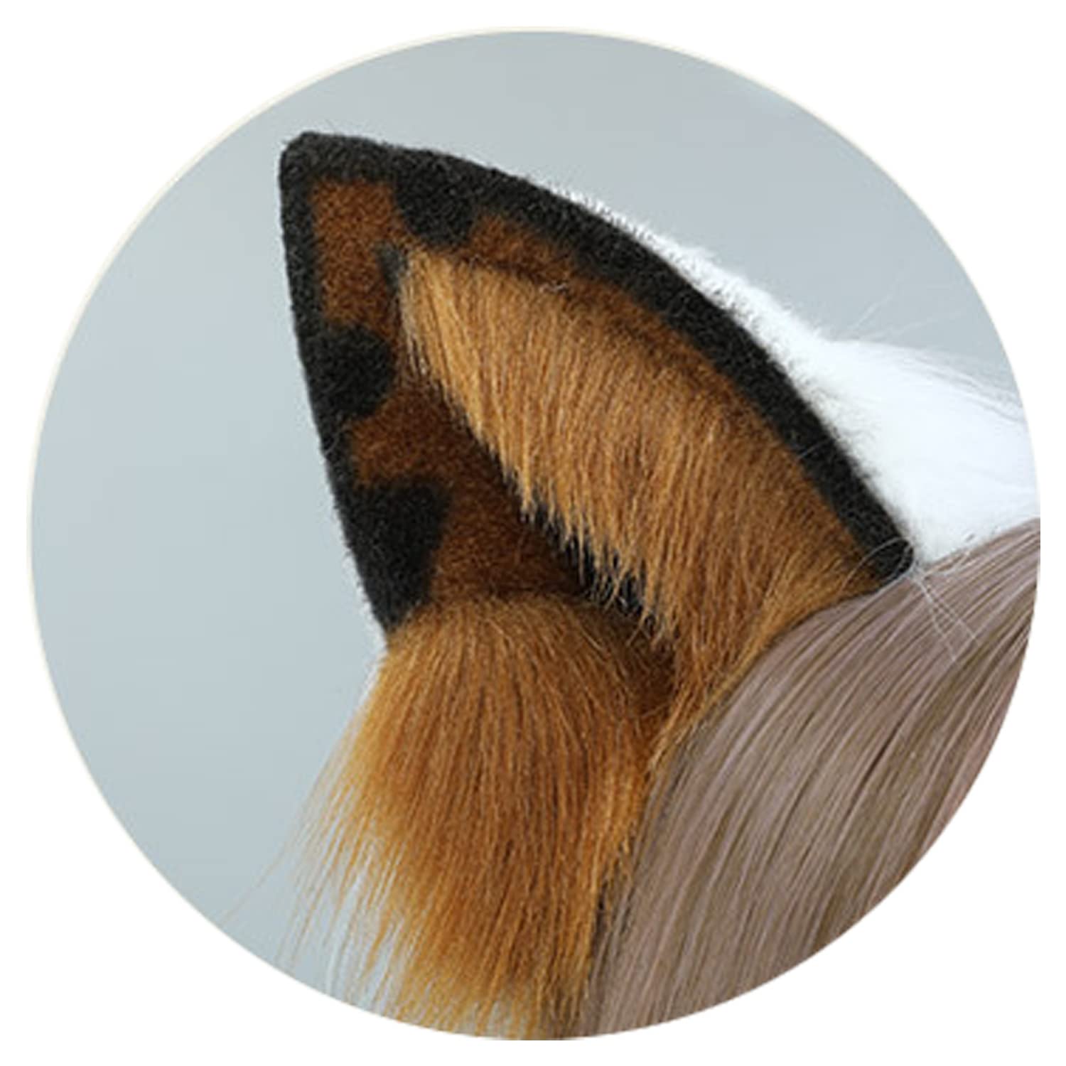 Faylay Women's Furry Animal Ear Headband - Cute Dog Ear Hair Accessories for Cosplay, Halloween, and Daily Fashion