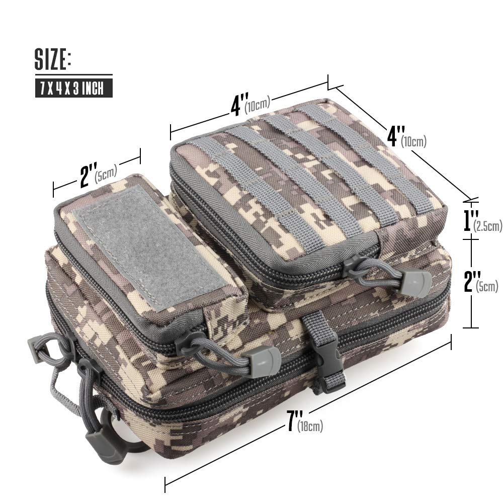 Tactical MOLLE Utility Pouch - EDC Tool Organizer & Phone Holder | Compact Waist Pack for Medical IFAK, Outdoor Gear & 3-Day Backpack Essentials | Perfect for Hiking, Camping & Emergency Preparedness