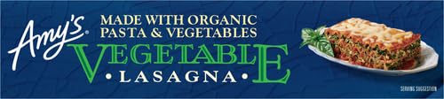 Organic Vegetable Lasagna Frozen Meal - Amy's 9.5 Oz Microwaveable Pasta with Vegetables | Quick Family Dinner & Healthy Lunch Option