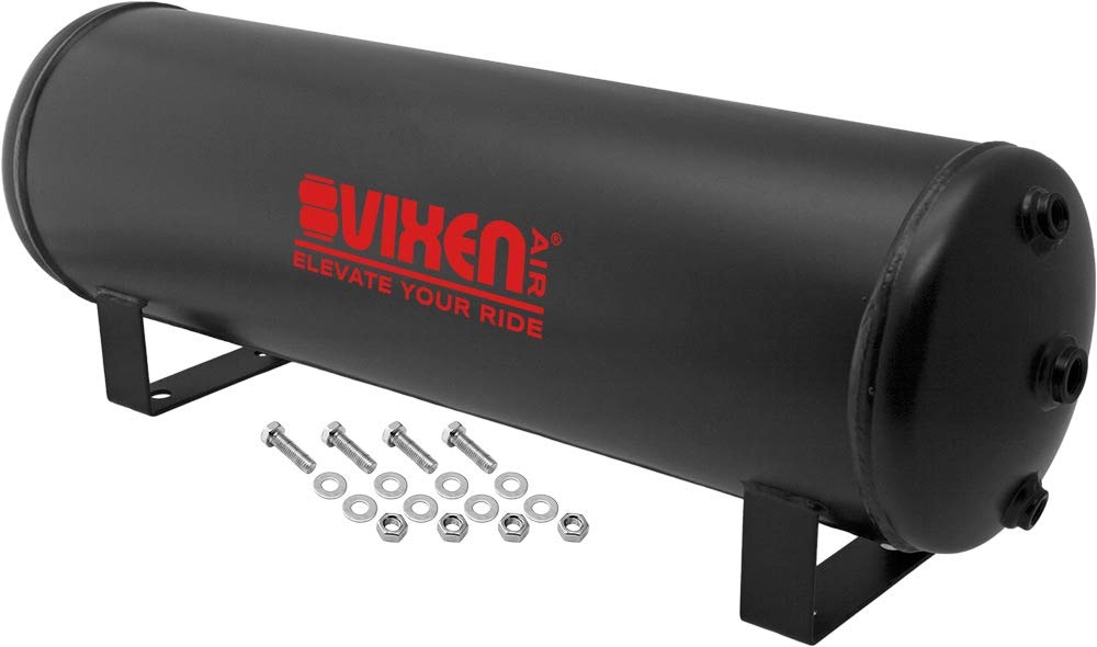 Vixen Air 4 Gallon Air Tank with 7 Ports - 200 PSI Rated for Air Suspension, Air Ride, Bag Systems & Train Horns (Model VXT4100) | Perfect for Truck, SUV & Custom Vehicle Upgrades