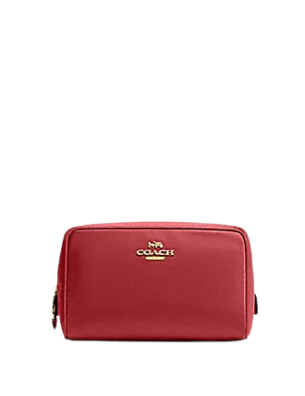 Coach Ellis Cosmetic Case - Premium Leather Makeup Bag for Women | Travel Organizer & Toiletry Pouch | Perfect for Everyday Use, Gym & Vacation