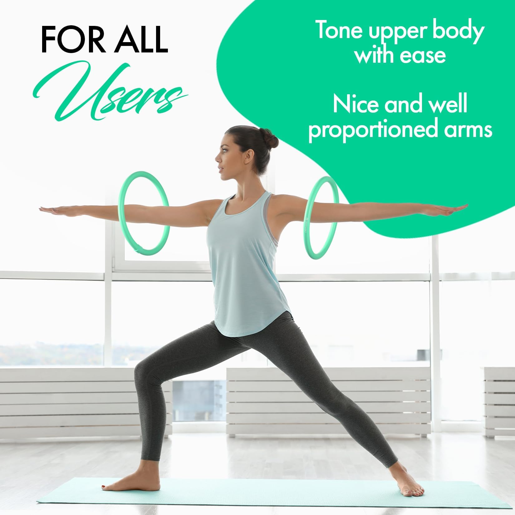 Weighted Arm Hoop for Adults - Mini Hula Hoop Exercise Equipment for Arm & Shoulder Workouts - Portable Fitness Gear for Home, Gym & Outdoor Use - Strengthen Upper Body with Fun Lightweight Training